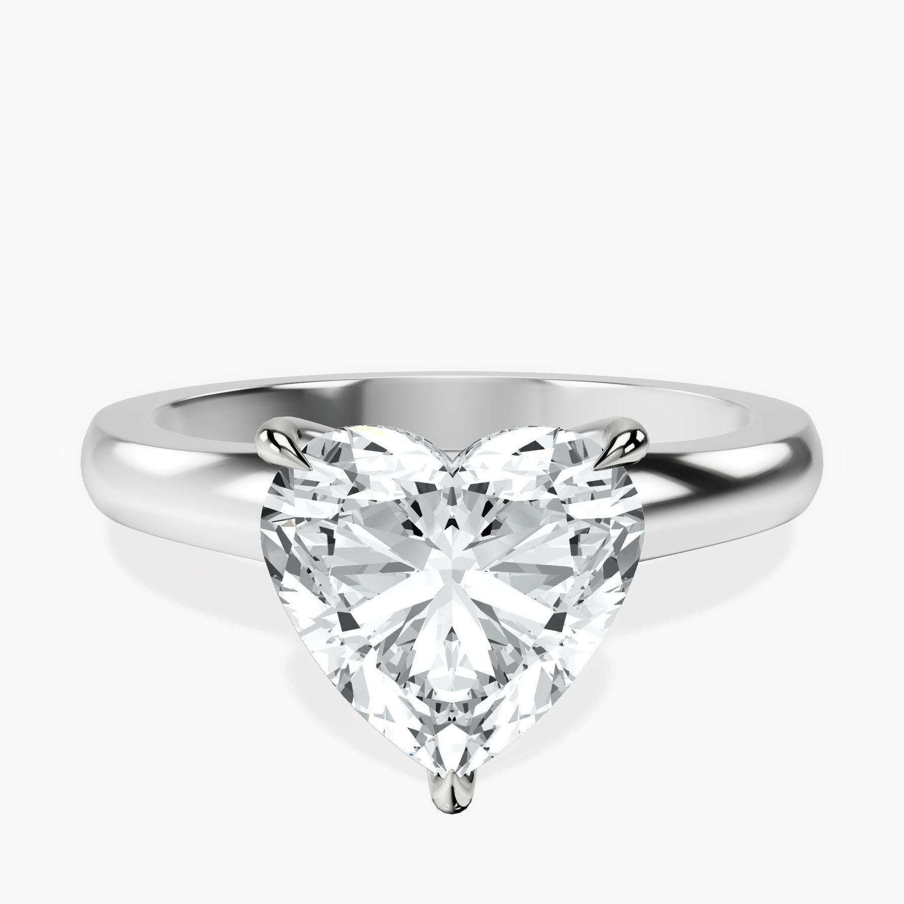 2.23 ct. heart Arielle Solitaire Ring in platinum rtr top