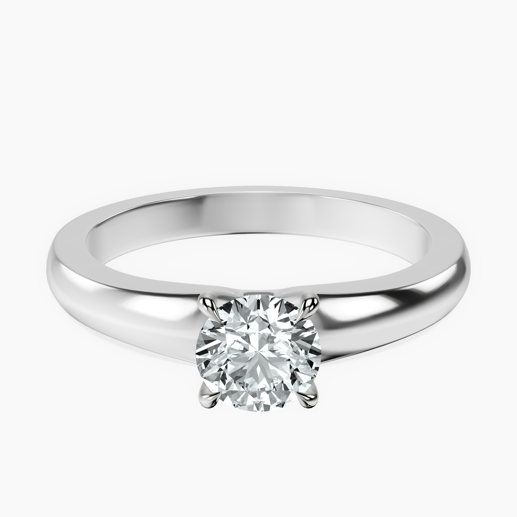 18kt White Gold Arielle Solitaire Lab Diamond Ring front image