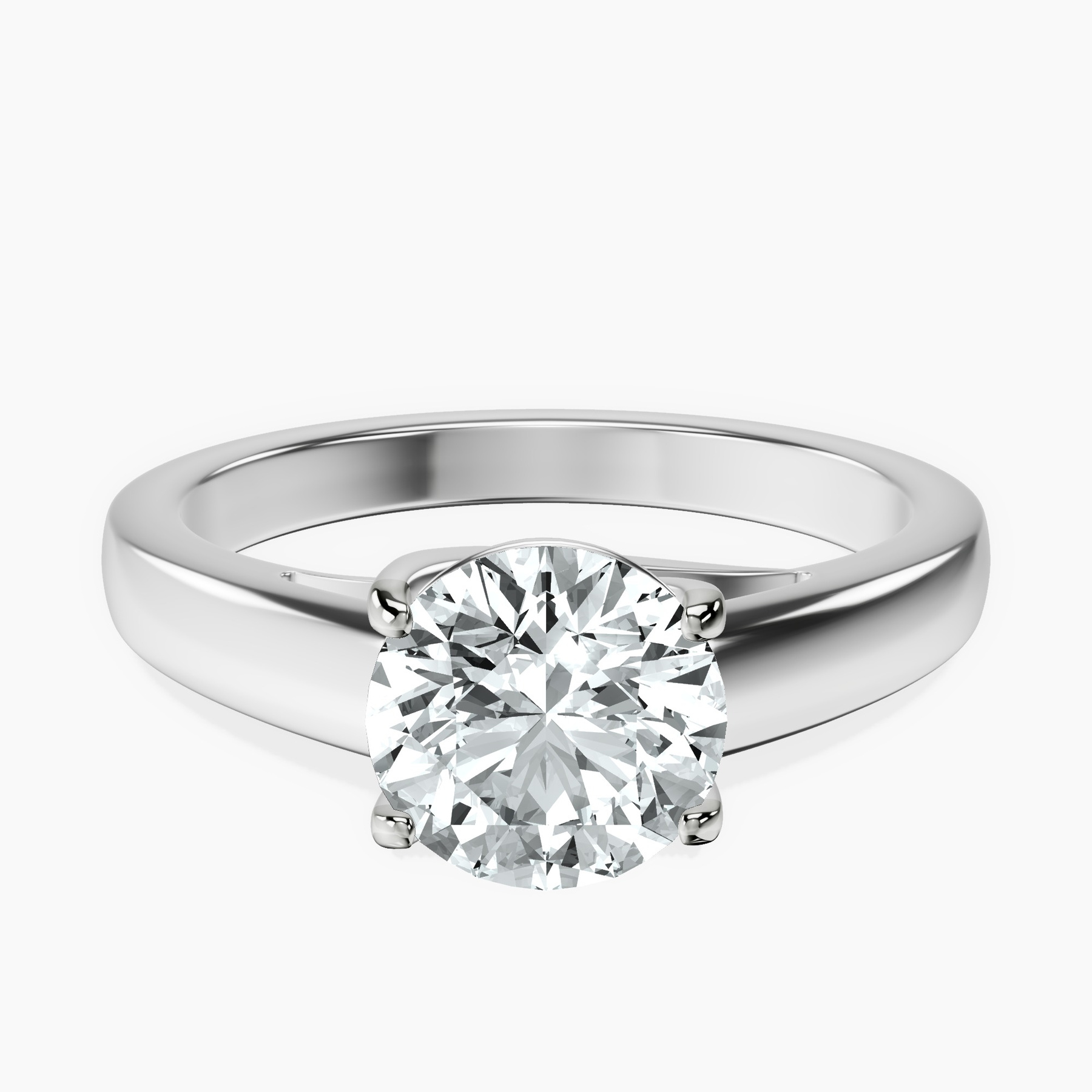 2.82 ct. round Allen Solitaire Ring in 10kt white gold rtr top