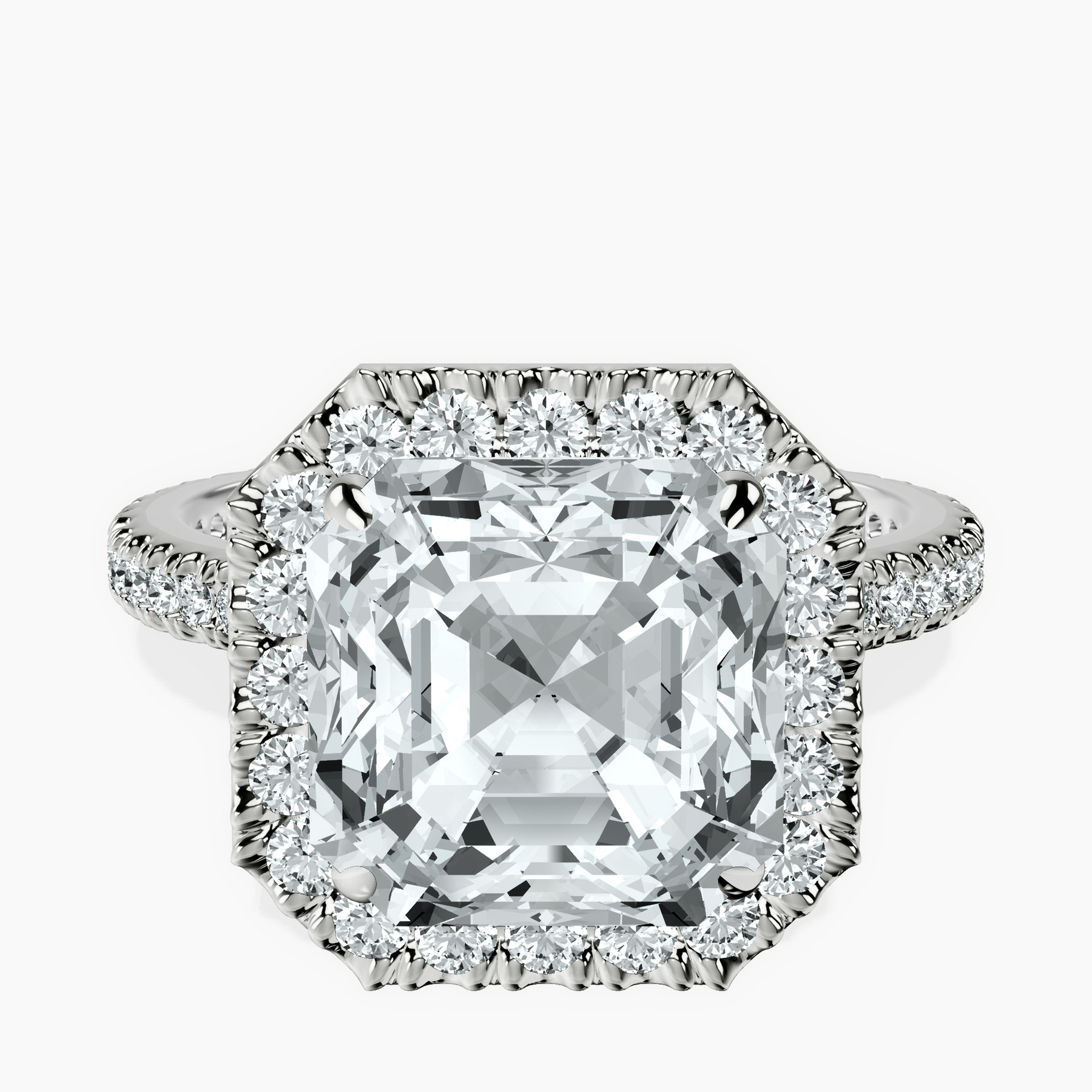 Platinum Klarissa Halo Lab Diamond Eternity Ring front image