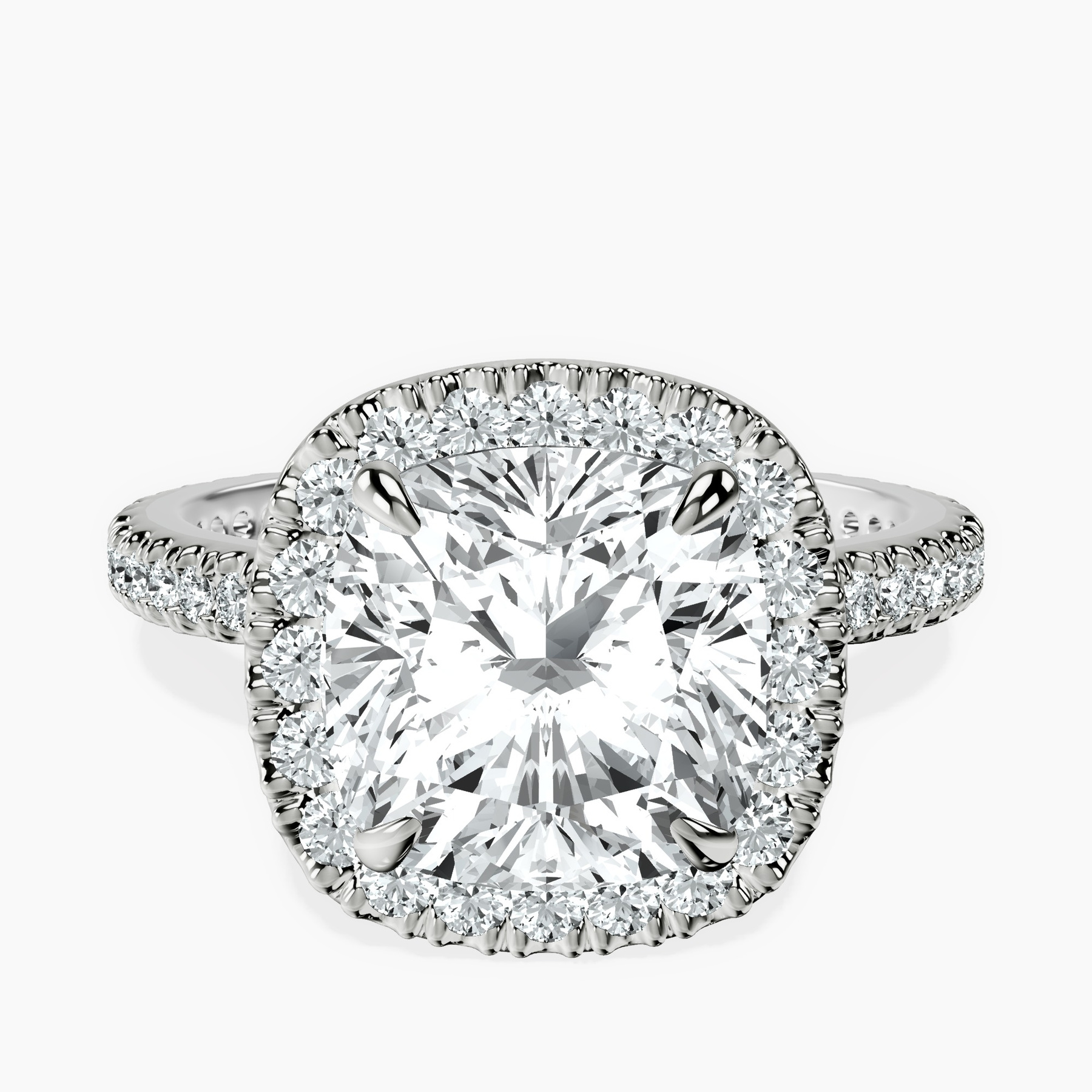 Platinum Klarissa Halo Lab Diamond Eternity Ring front image