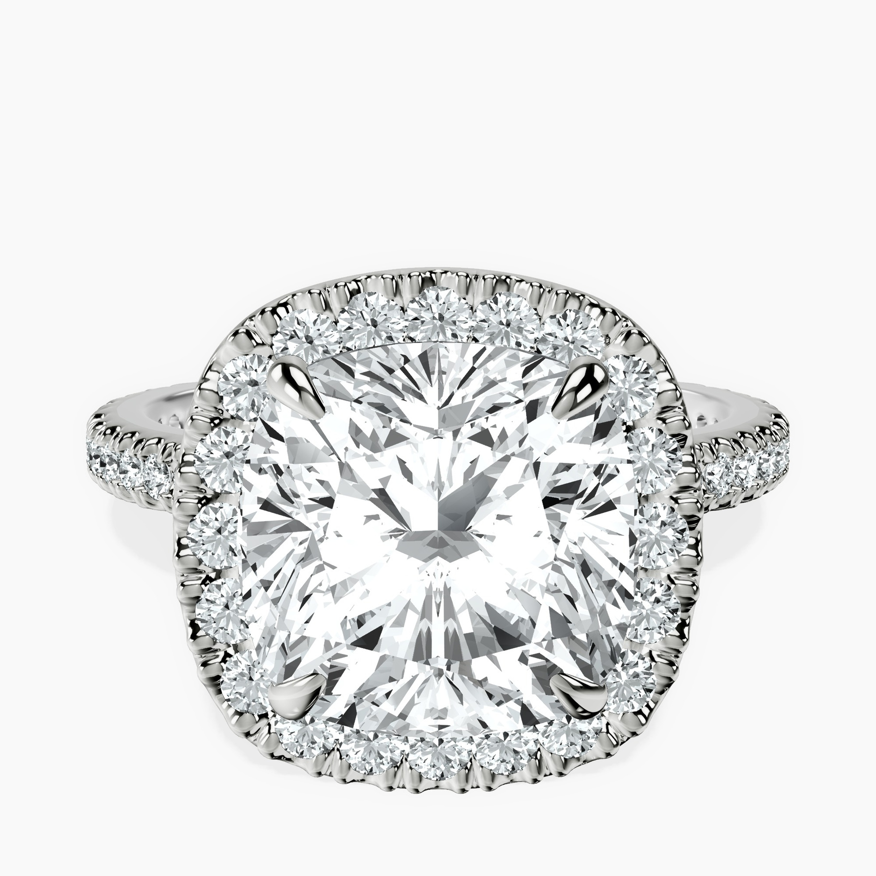 Platinum Klarissa Halo Lab Diamond Eternity Ring front image