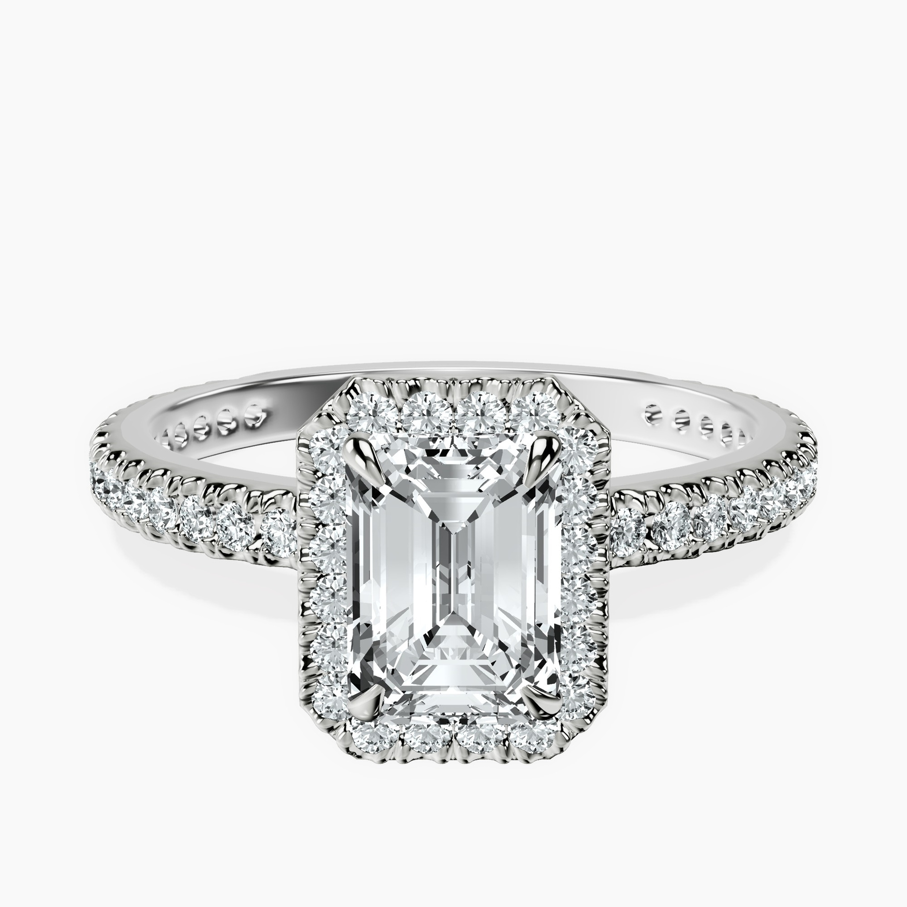 Platinum Klarissa Halo Lab Diamond Eternity Ring front image