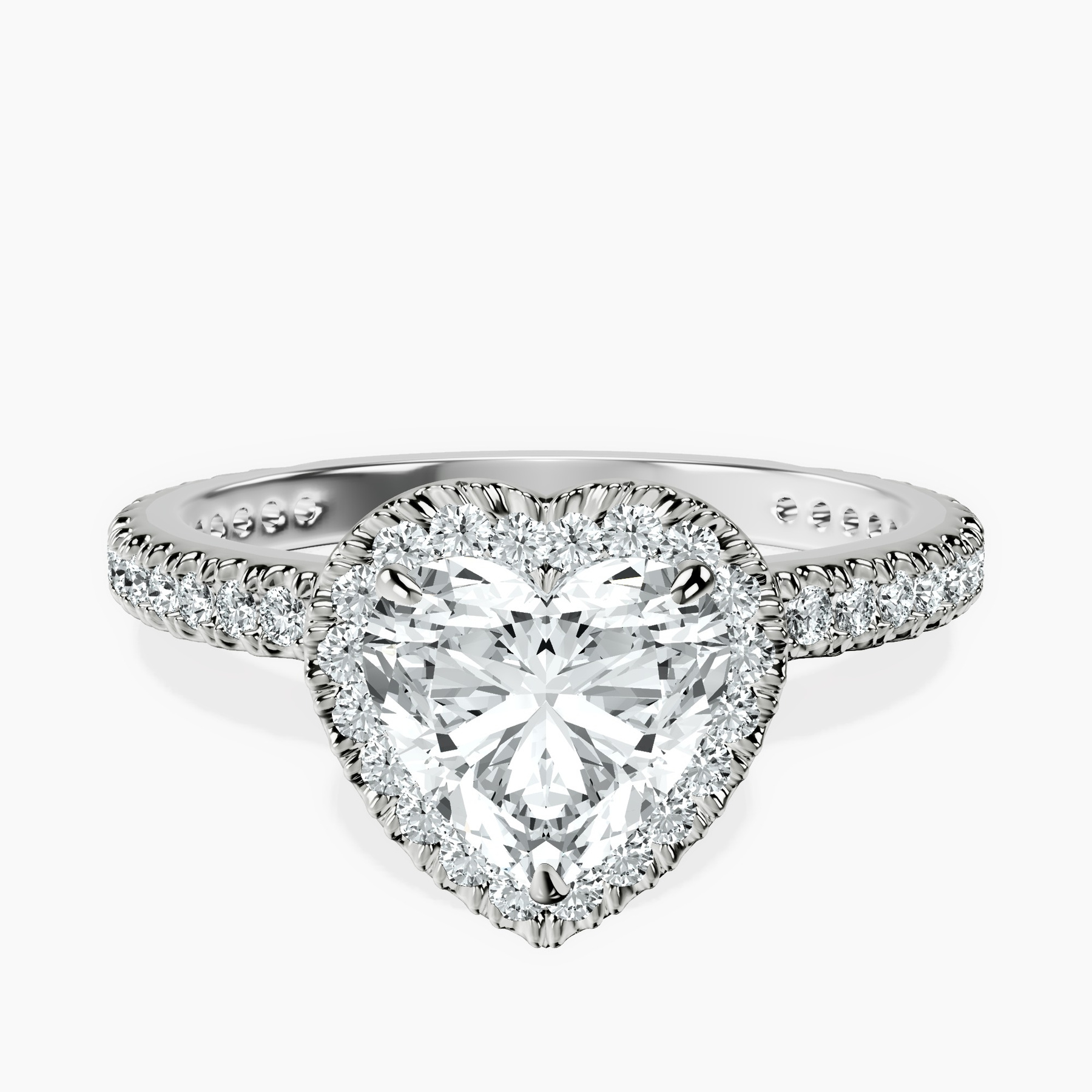 Platinum Klarissa Halo Lab Diamond Eternity Ring front image