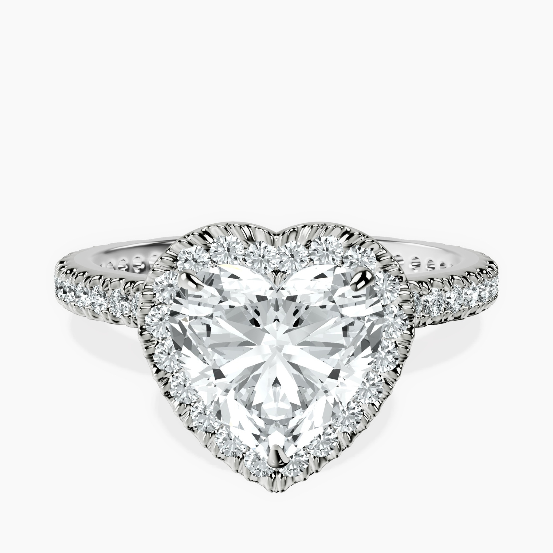 Platinum Klarissa Halo Lab Diamond Eternity Ring front image