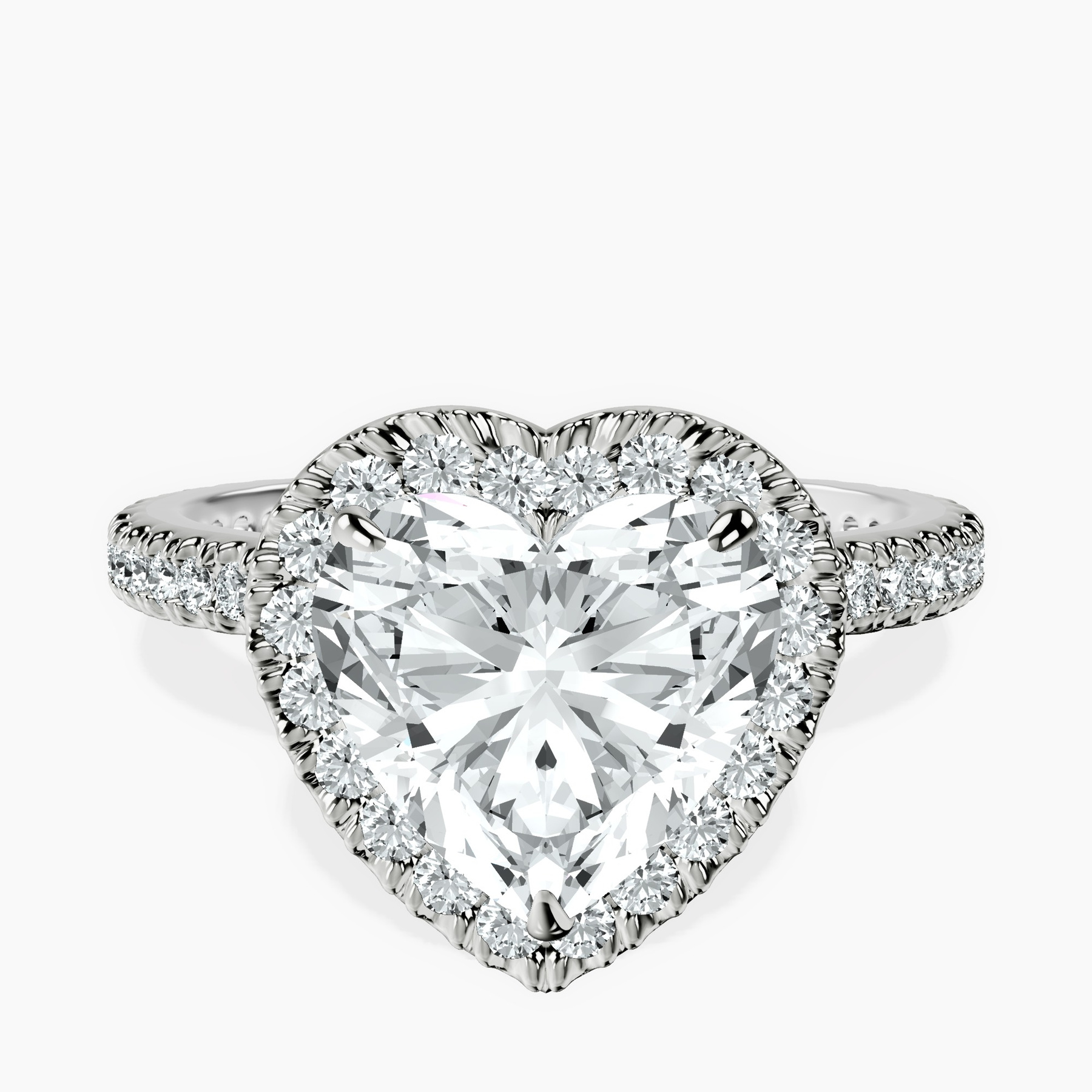 Platinum Klarissa Halo Lab Diamond Eternity Ring front image