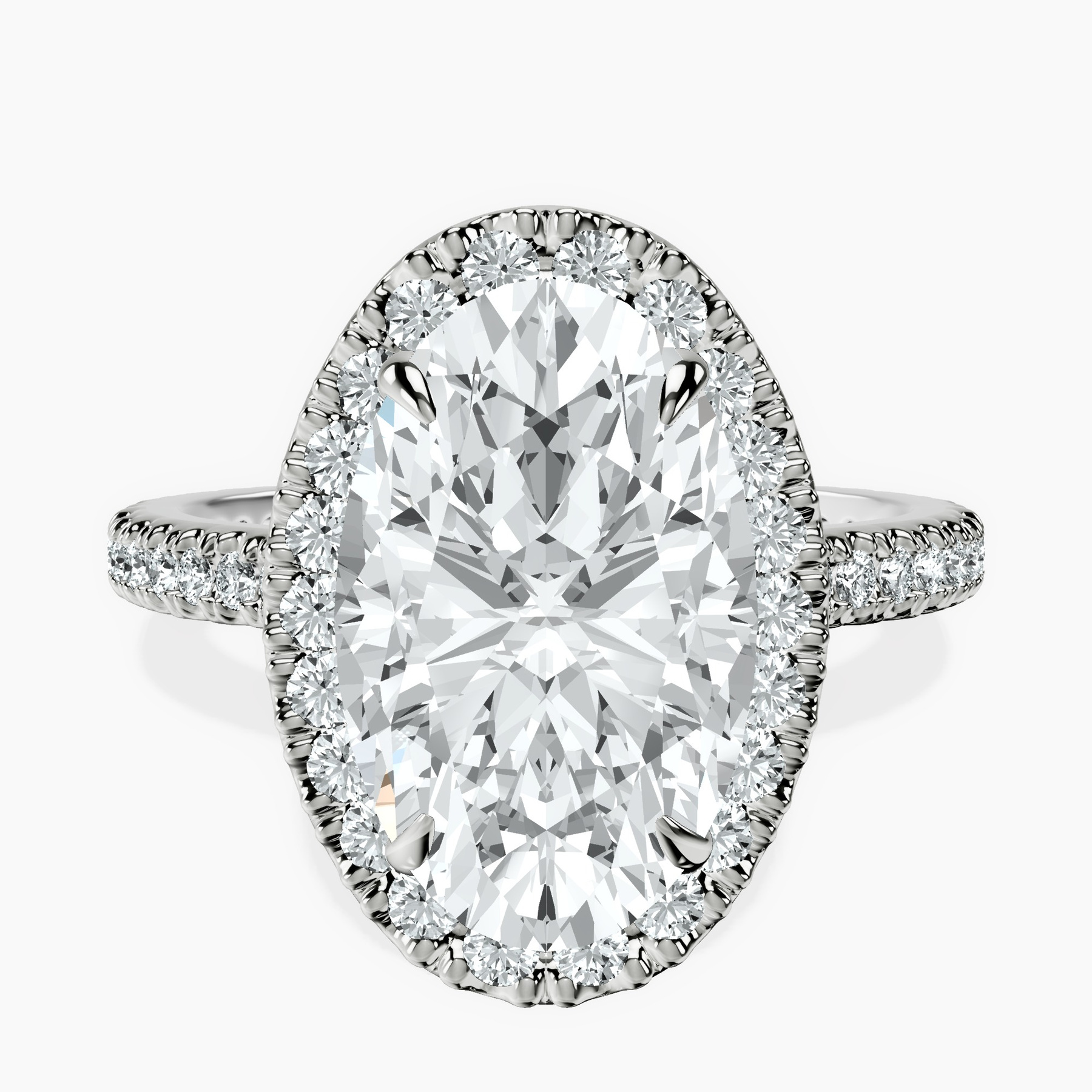 Platinum Klarissa Halo Lab Diamond Eternity Ring front image