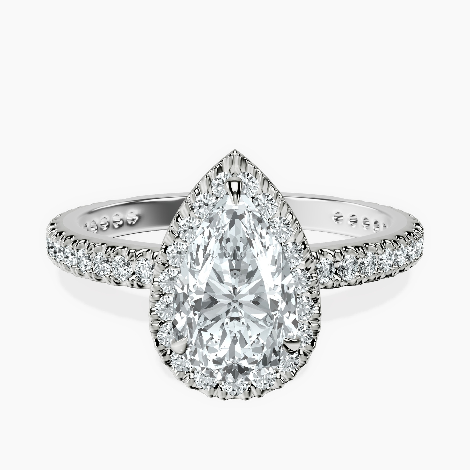 Platinum Klarissa Halo Lab Diamond Eternity Ring front image