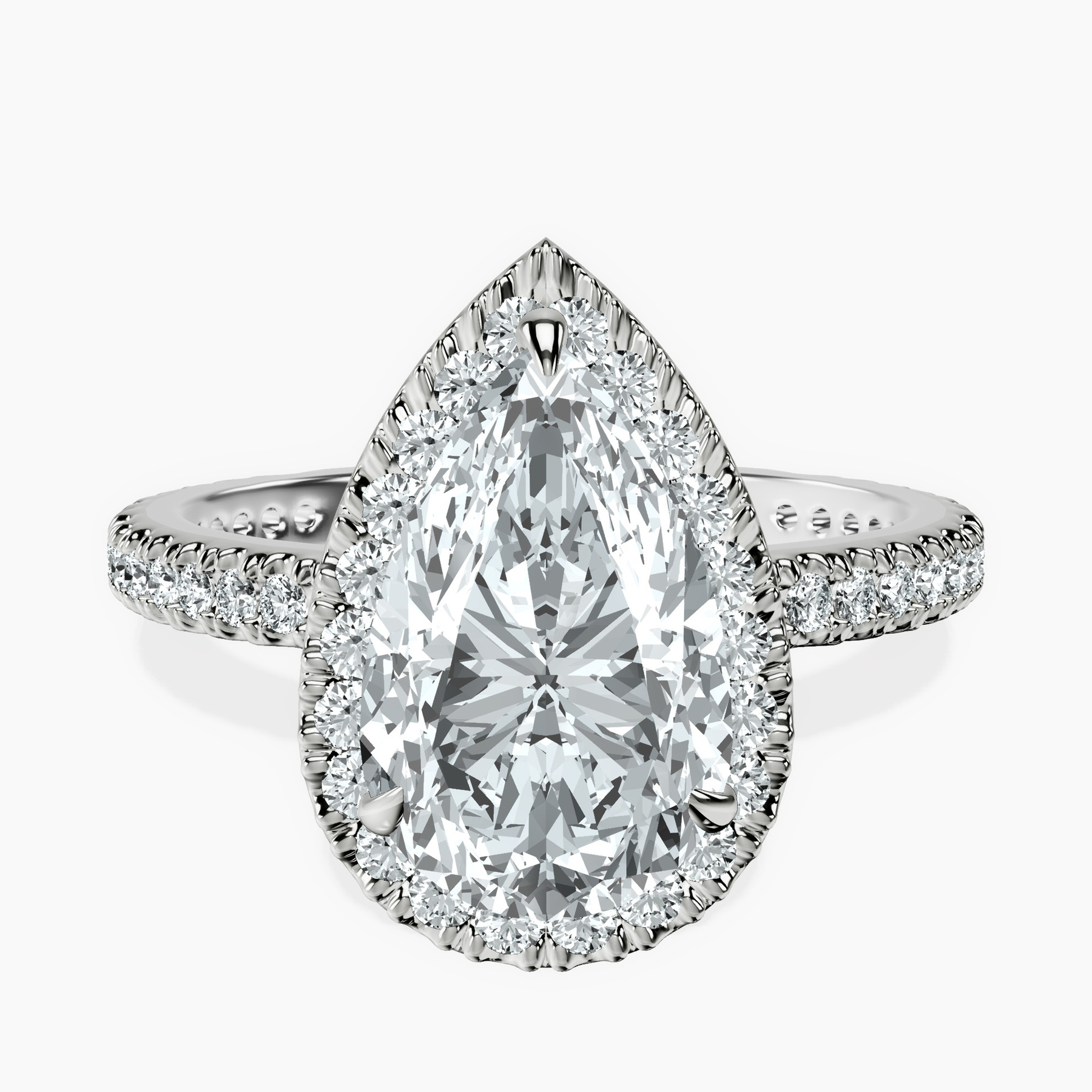 Platinum Klarissa Halo Lab Diamond Eternity Ring front image