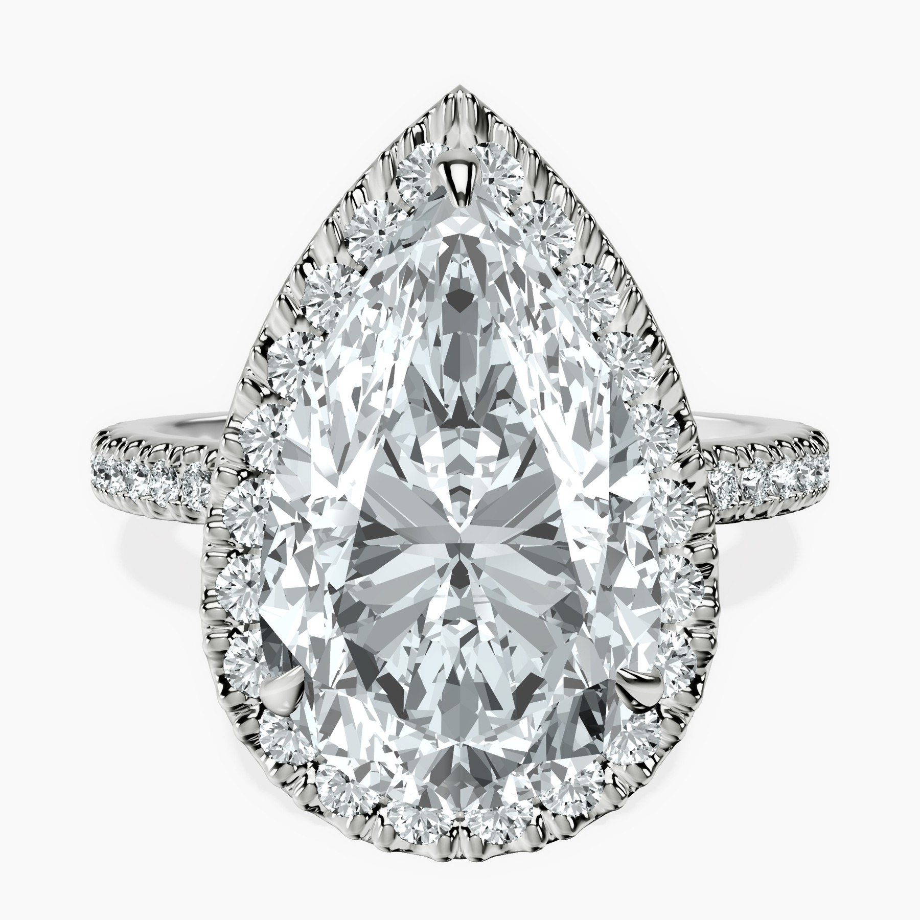 Platinum Klarissa Halo Lab Diamond Eternity Ring front image