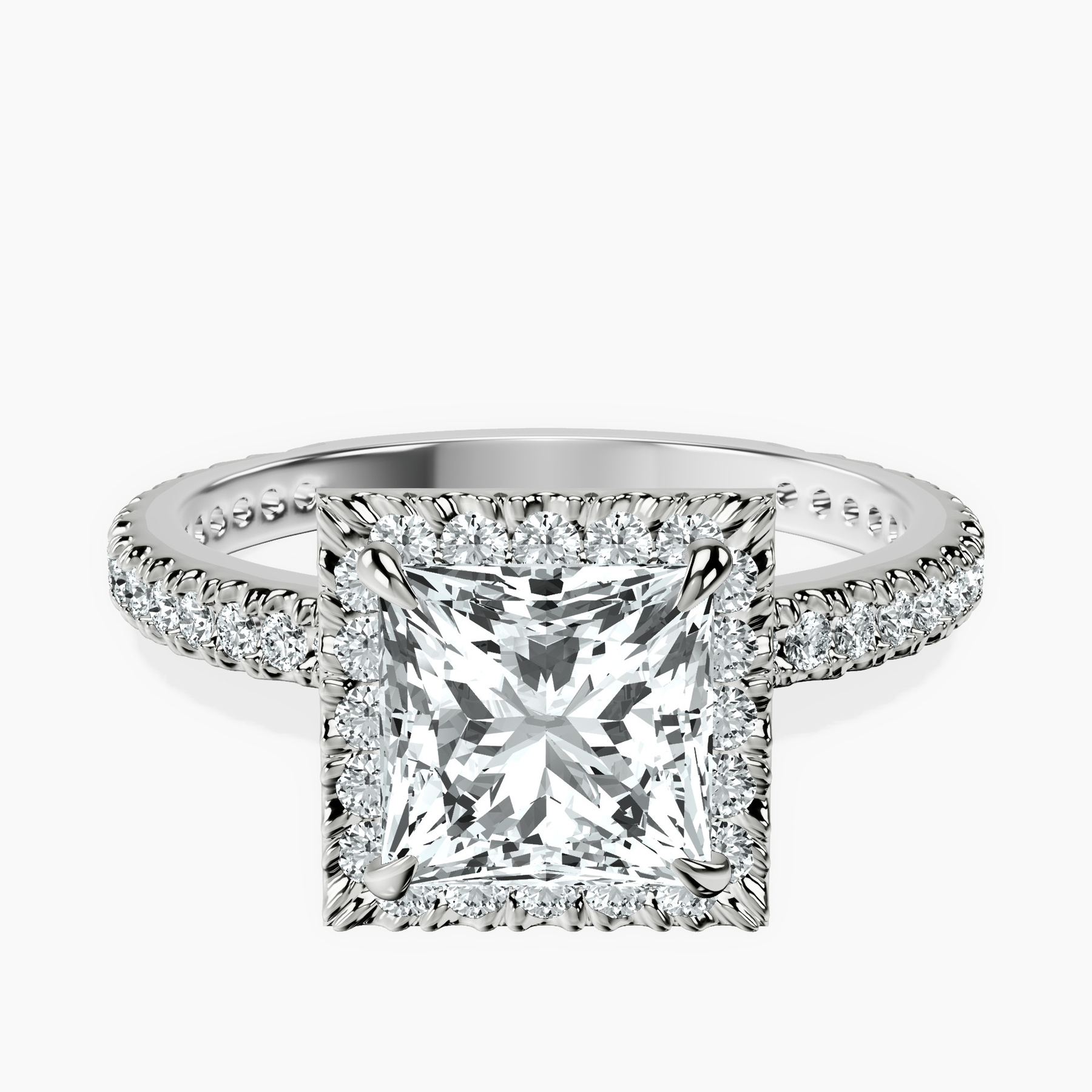 Platinum Klarissa Halo Lab Diamond Eternity Ring front image