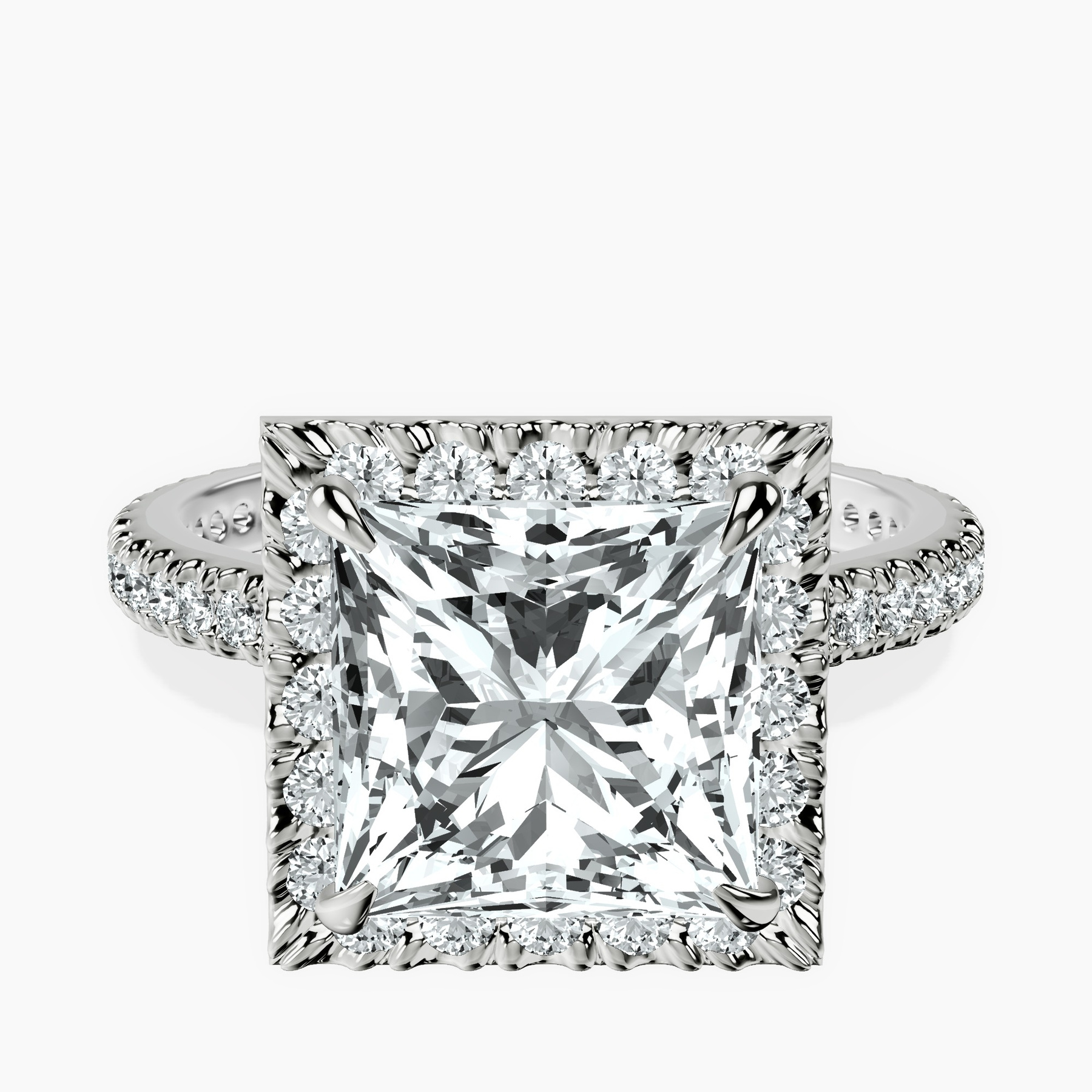 Platinum Klarissa Halo Lab Diamond Eternity Ring front image