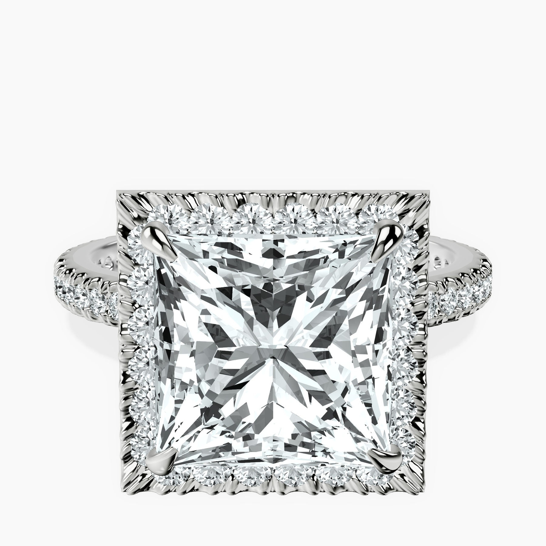 Platinum Klarissa Halo Lab Diamond Eternity Ring front image