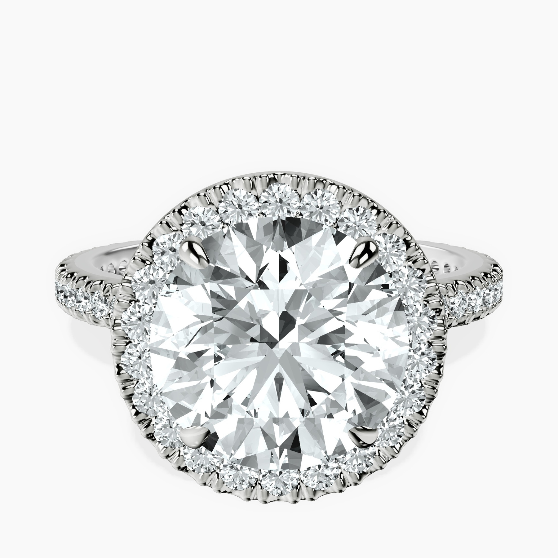 Platinum Klarissa Halo Lab Diamond Eternity Ring front image