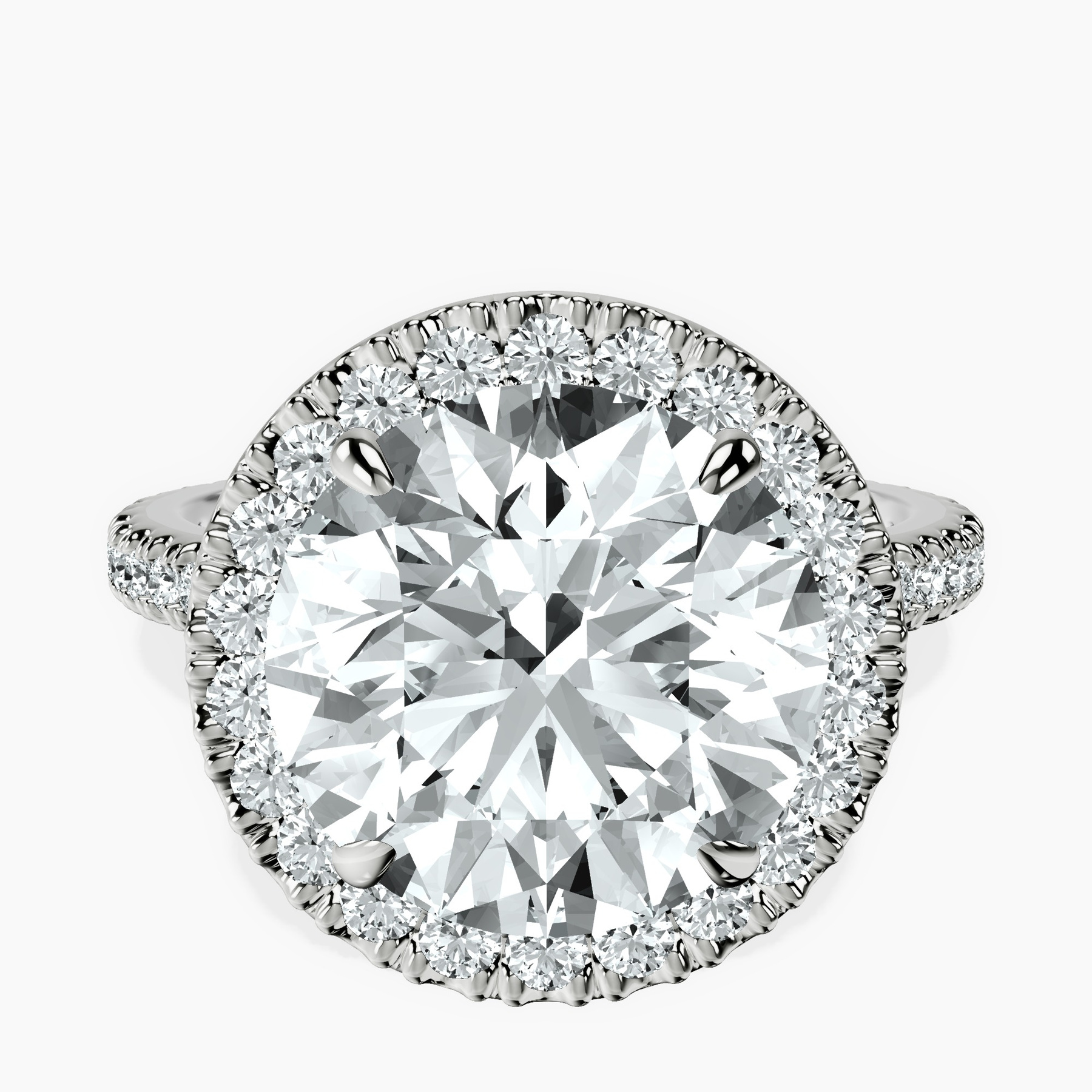 Platinum Klarissa Halo Lab Diamond Eternity Ring front image