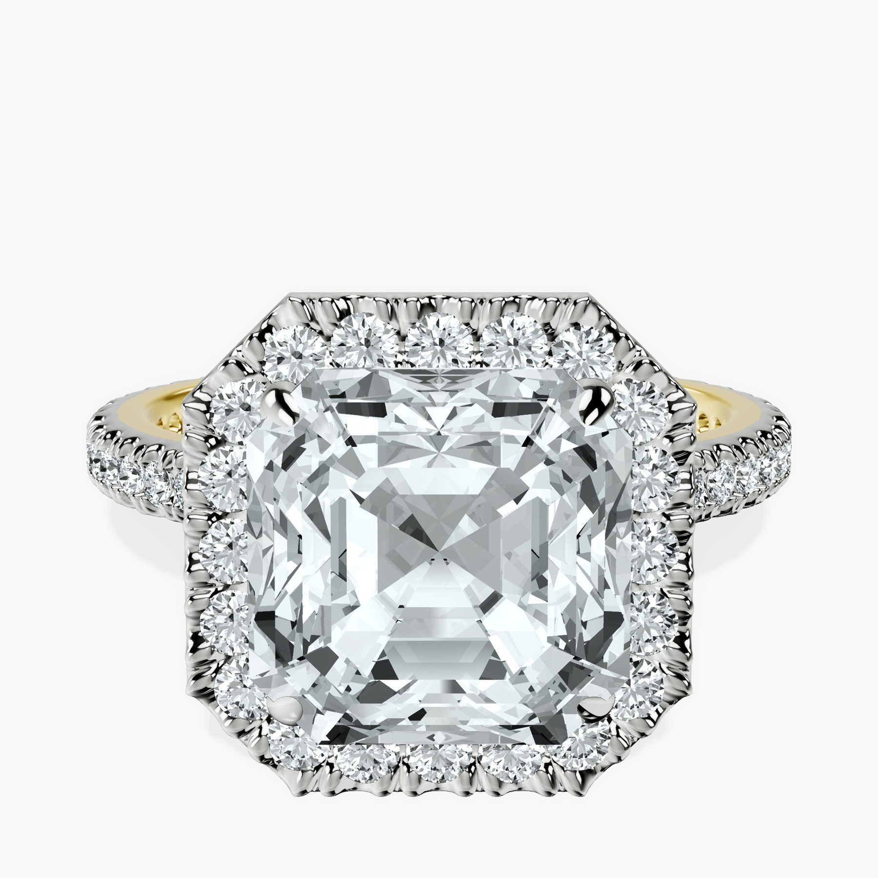 14kt Yellow Gold Klarissa Halo Lab Diamond Eternity Ring front image