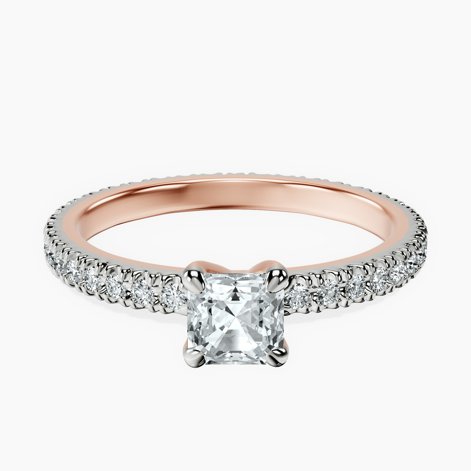 18kt Rose Gold Claire Full Eternity Lab Diamond Ring front image