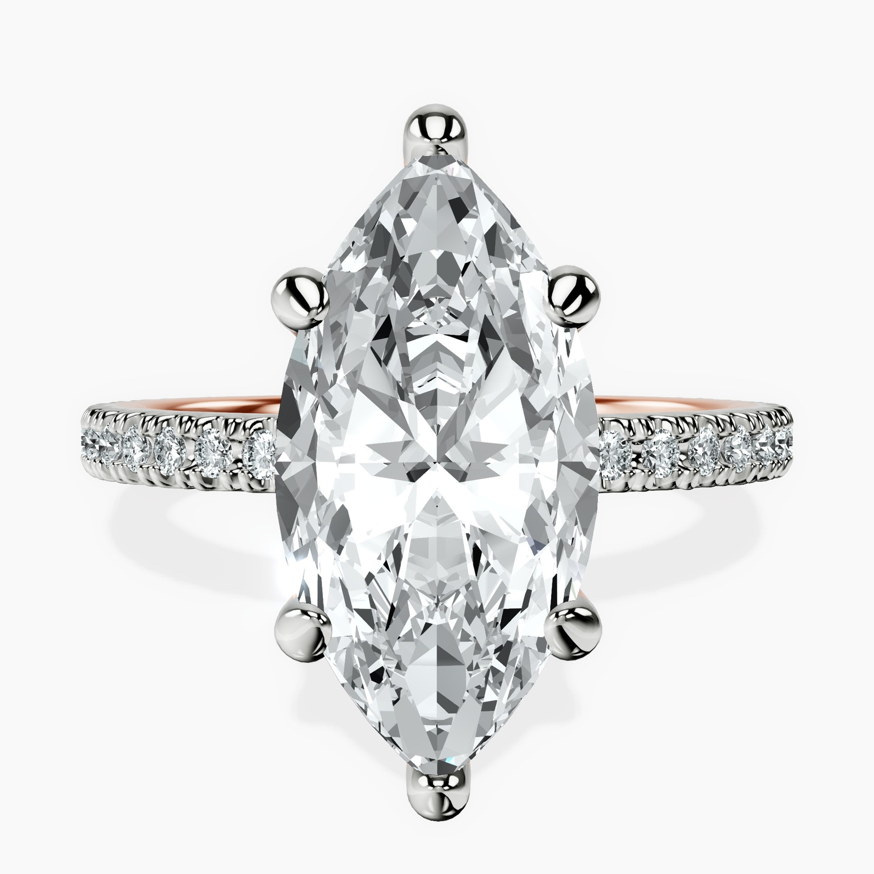 14kt Rose Gold Claire Full Eternity Lab Diamond Ring front image