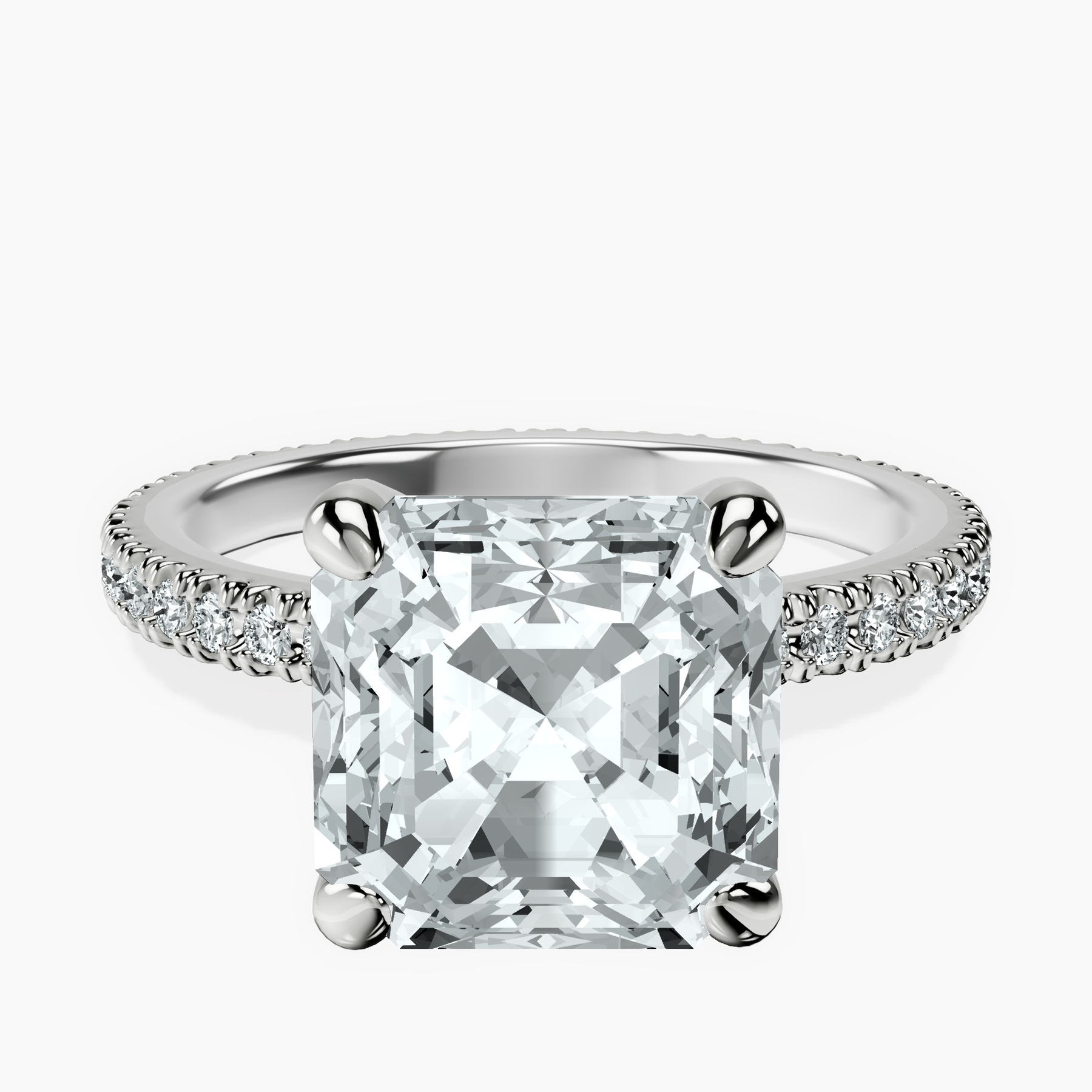 Platinum Claire Full Eternity Lab Diamond Ring front image
