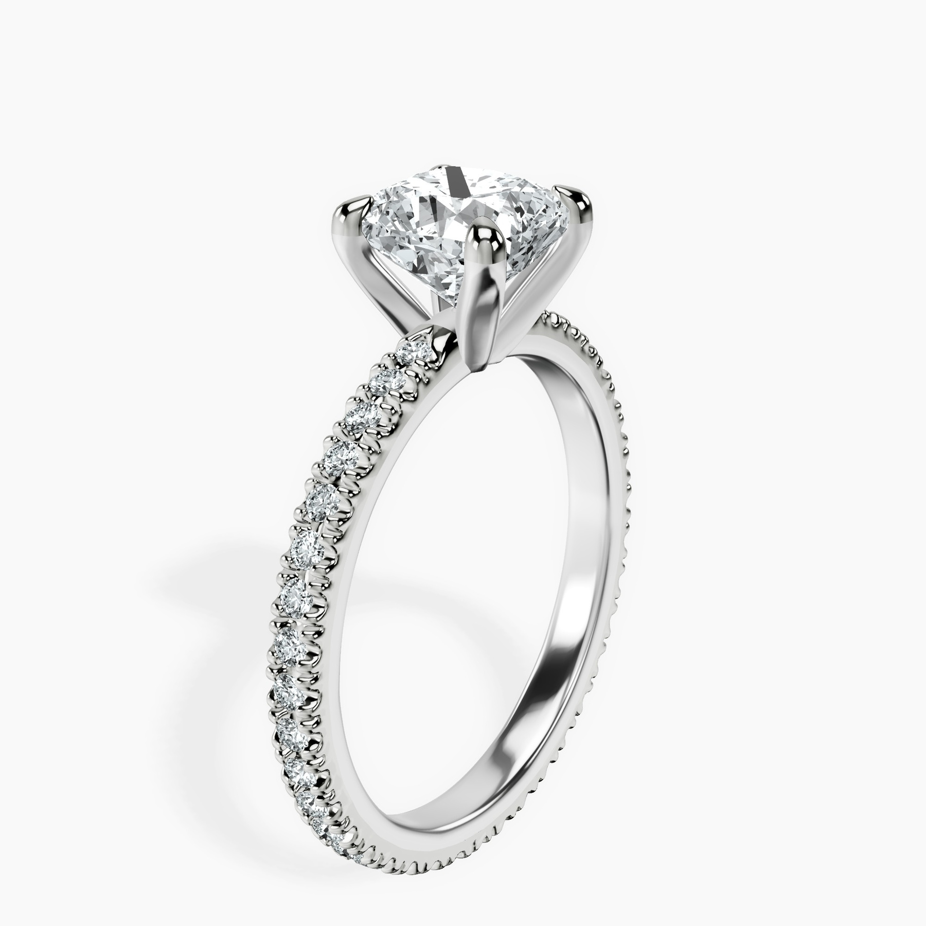 Platinum Claire Full Eternity Lab Diamond Ring standing product image one