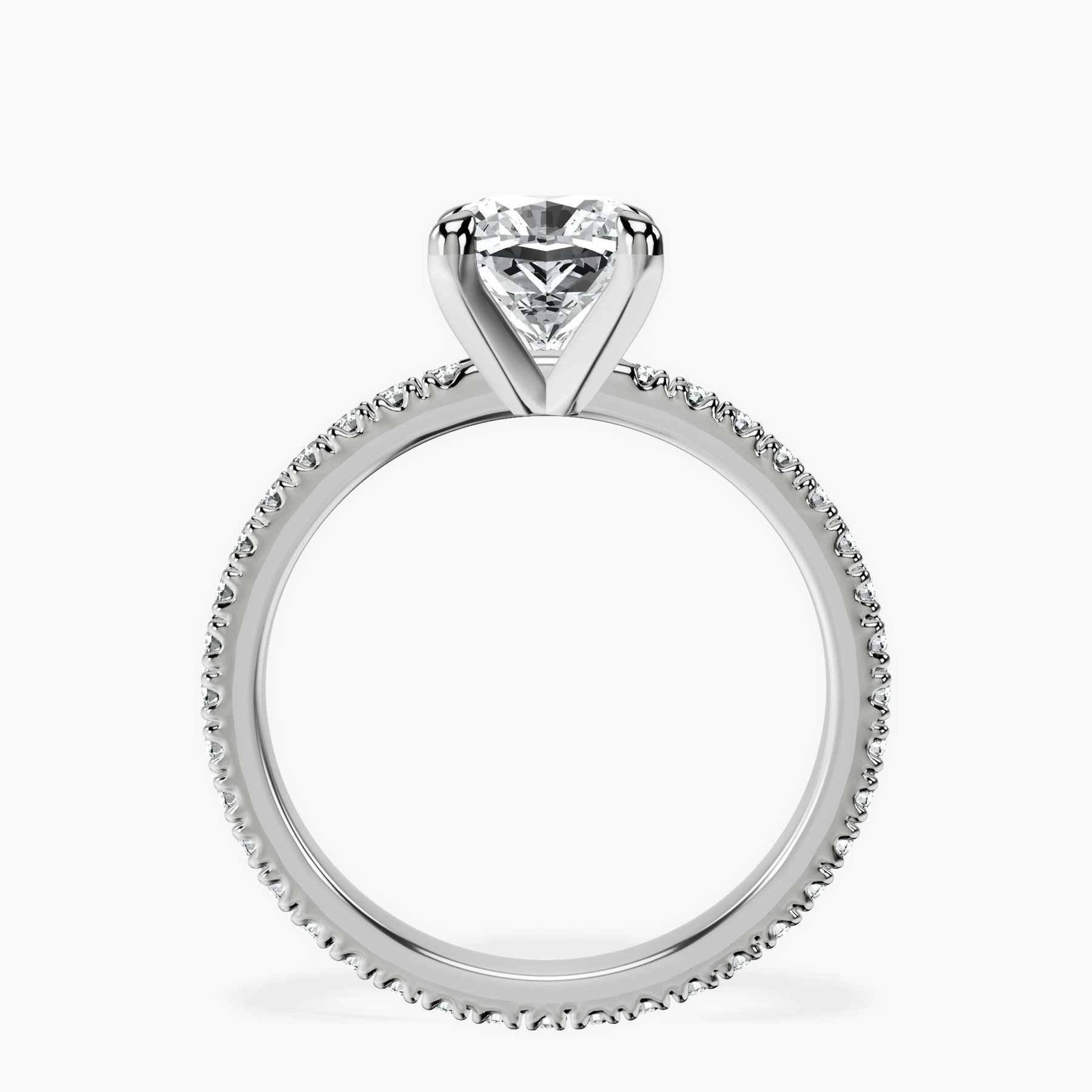 Platinum Claire Full Eternity Lab Diamond Ring side right image one