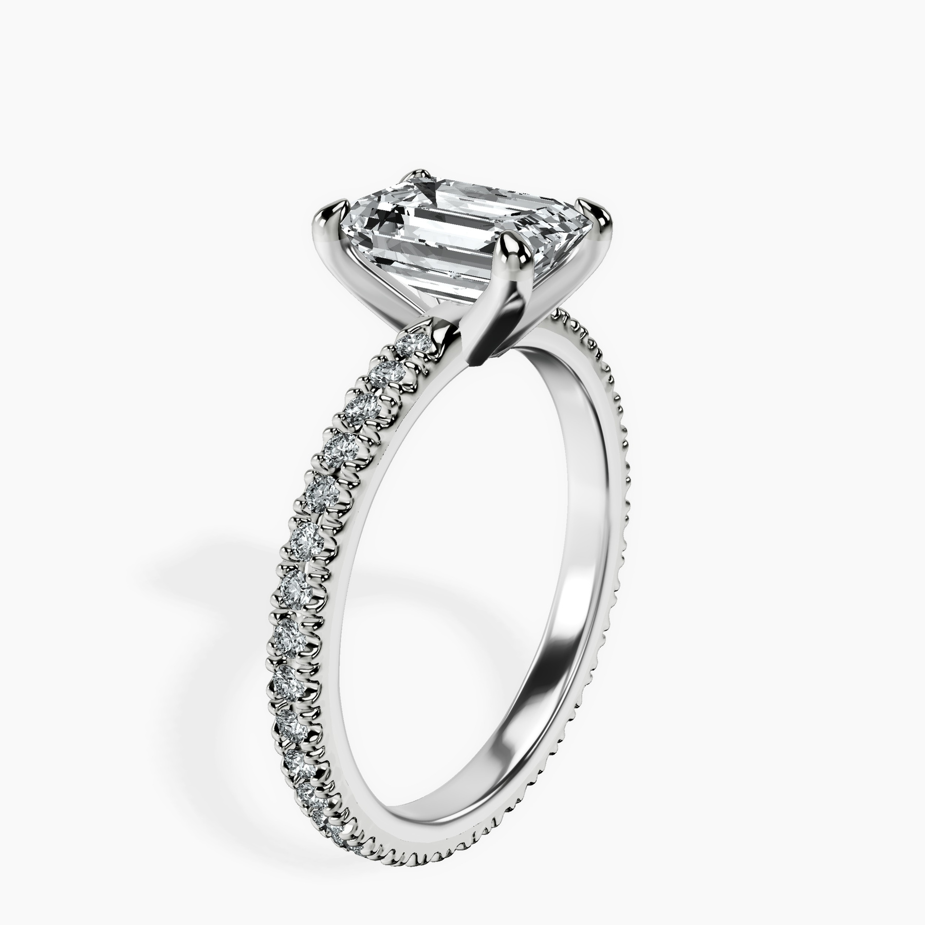10kt White Gold Claire Full Eternity Lab Diamond Ring standing product image one