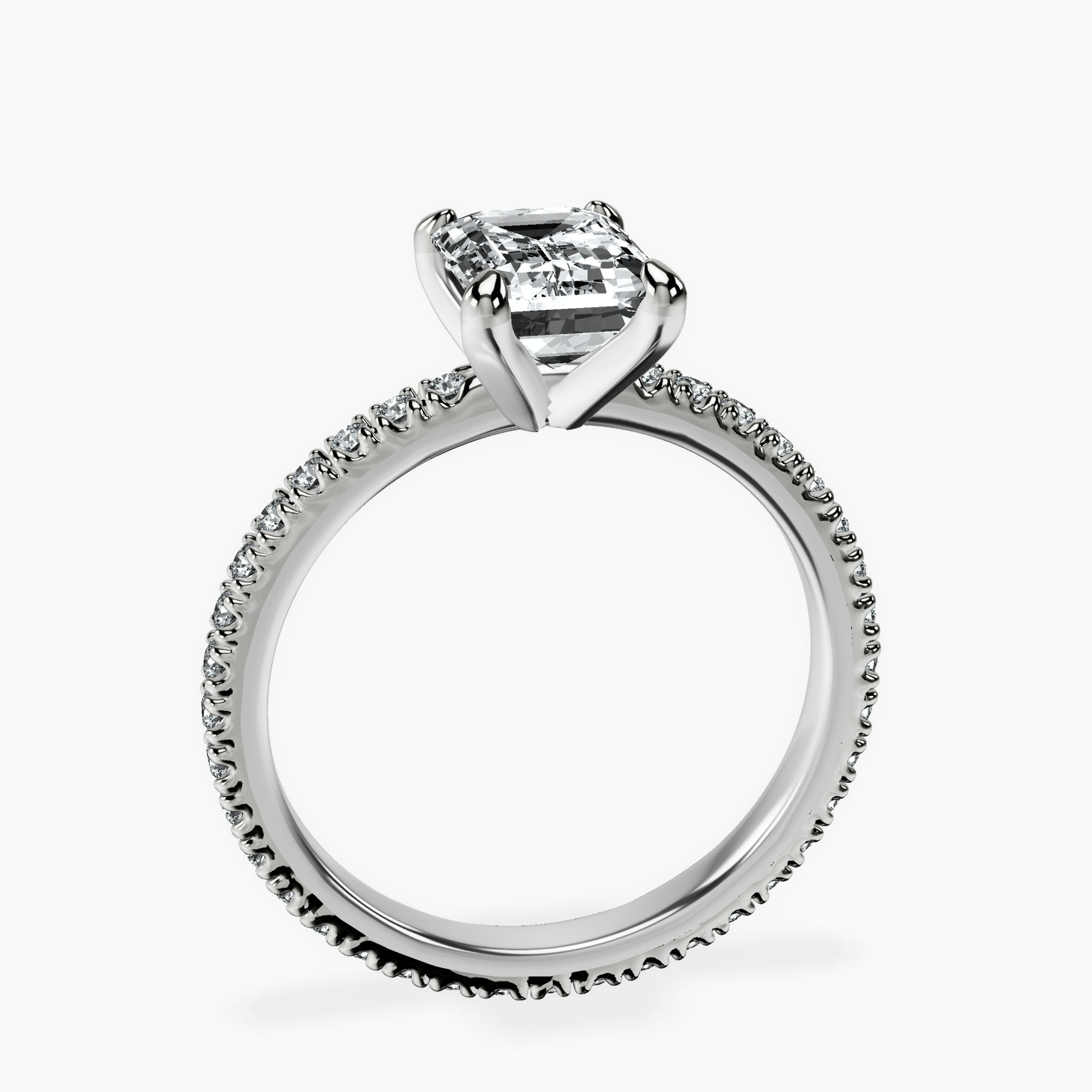 10kt White Gold Claire Full Eternity Lab Diamond Ring side right image one
