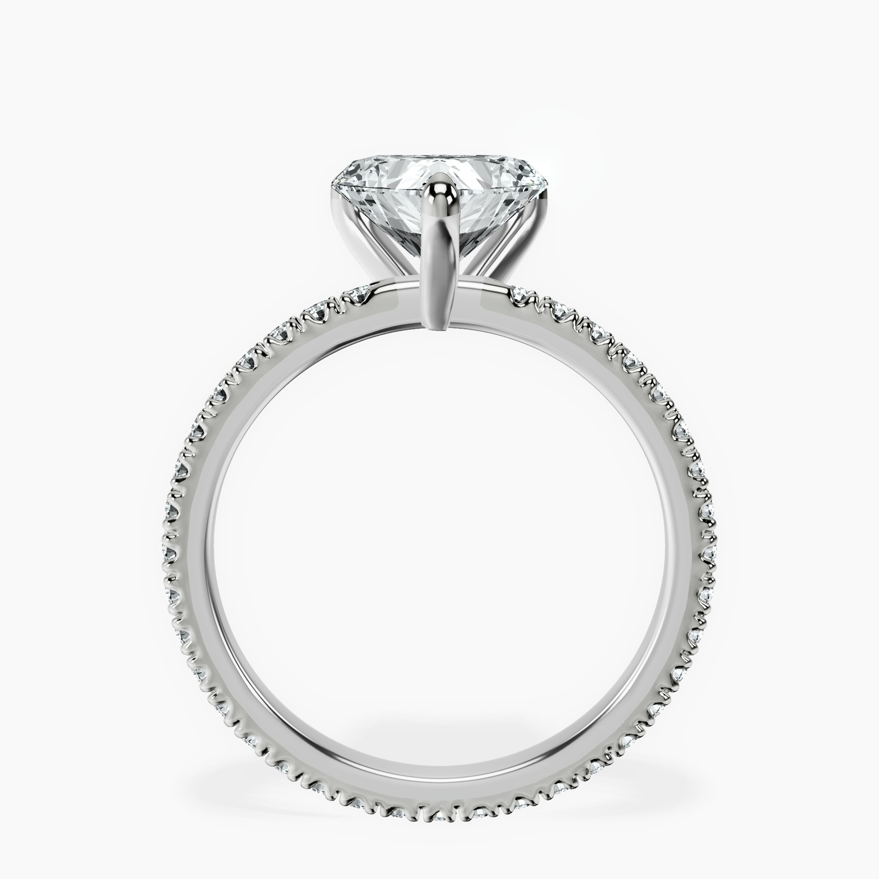 10kt White Gold Claire Full Eternity Lab Diamond Ring side right image one