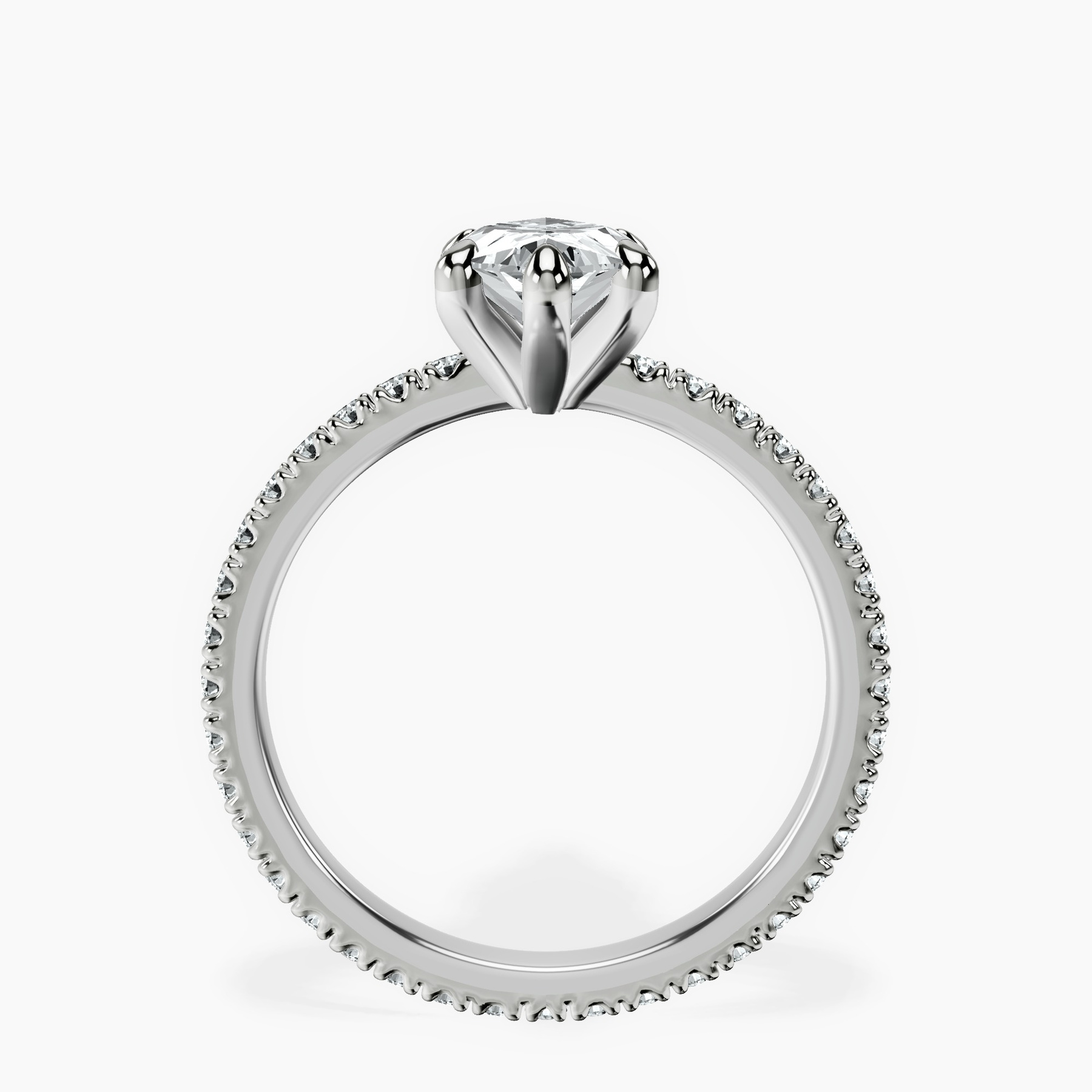 10kt White Gold Claire Full Eternity Lab Diamond Ring side right image one