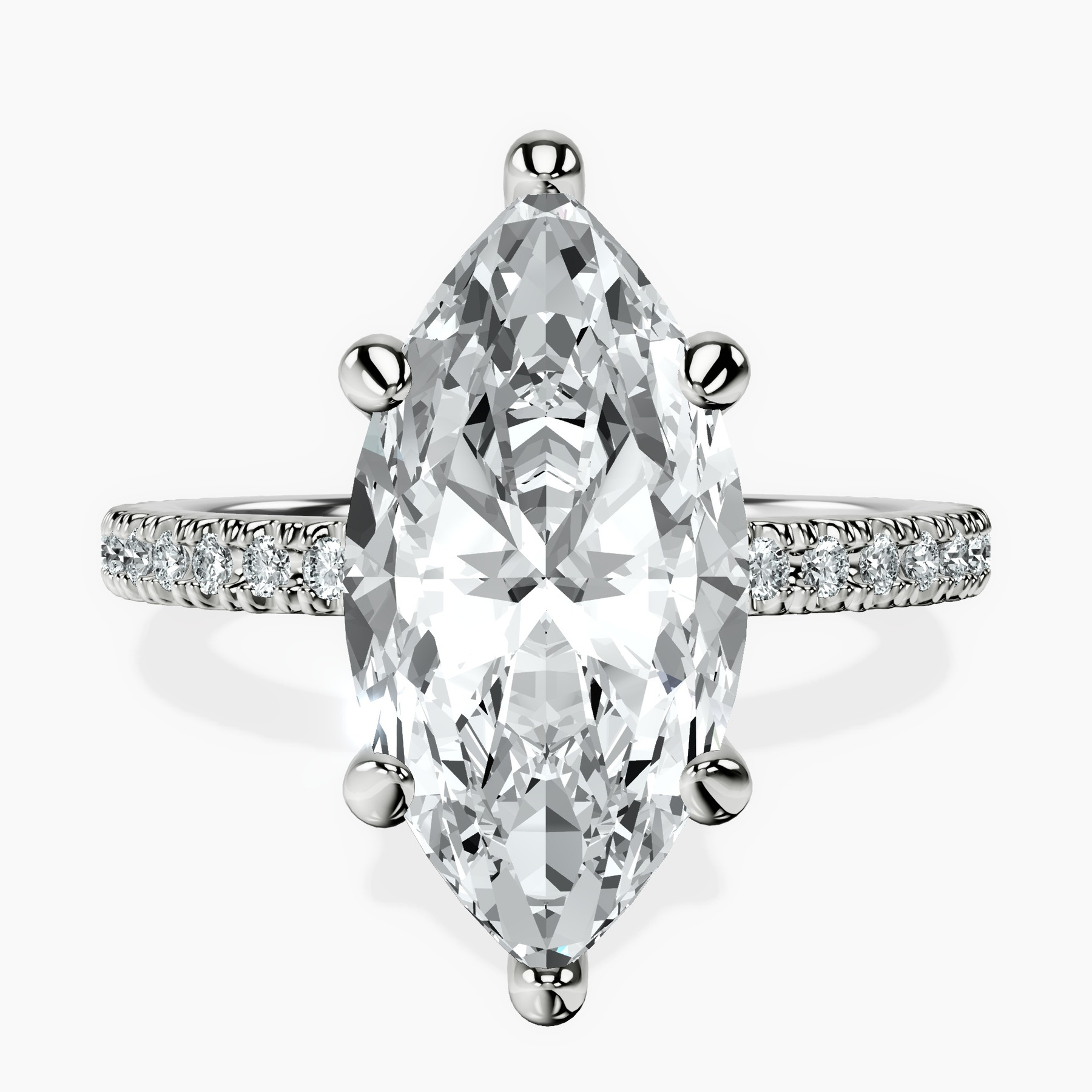 Platinum Claire Full Eternity Lab Diamond Ring front image