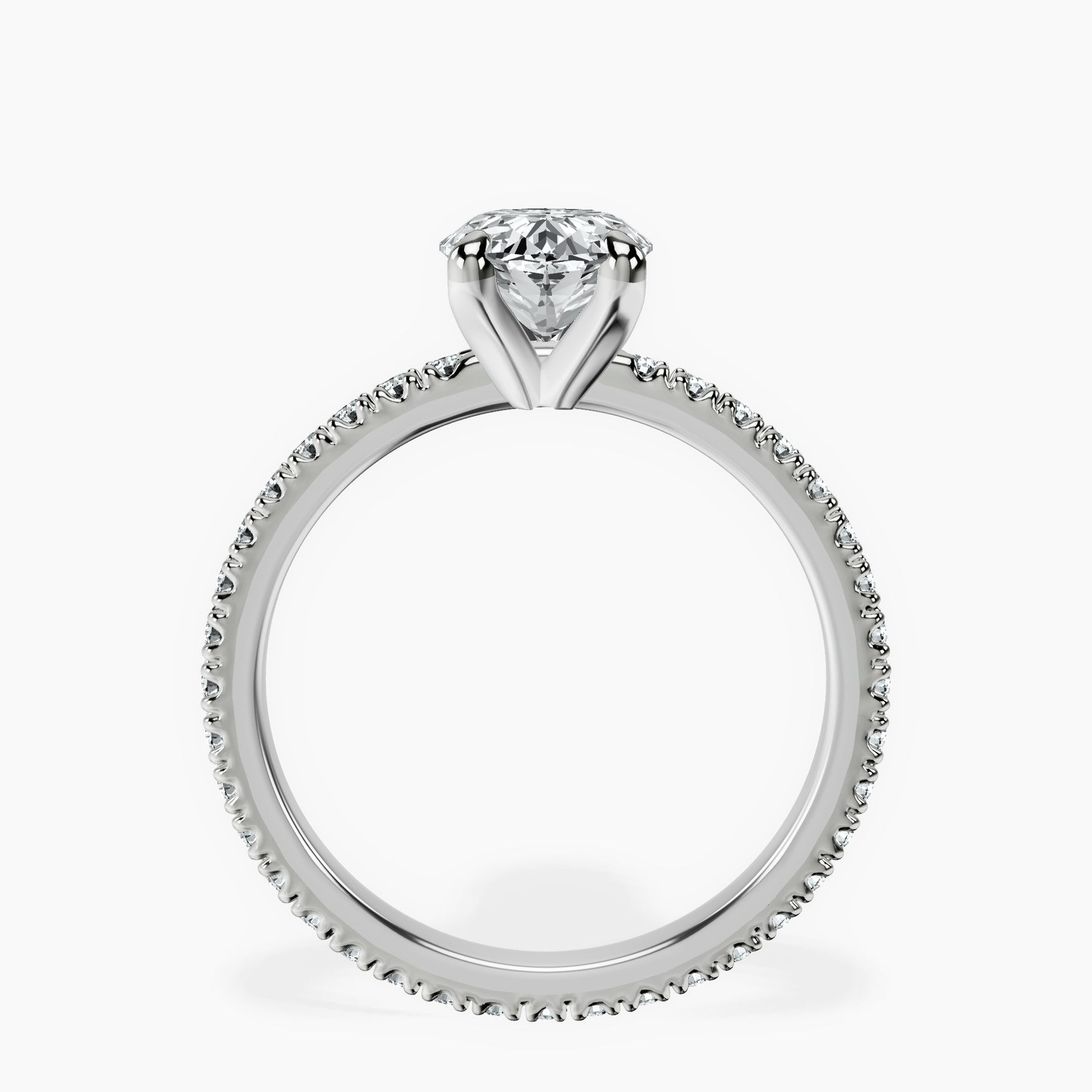 10kt White Gold Claire Full Eternity Lab Diamond Ring side right image one