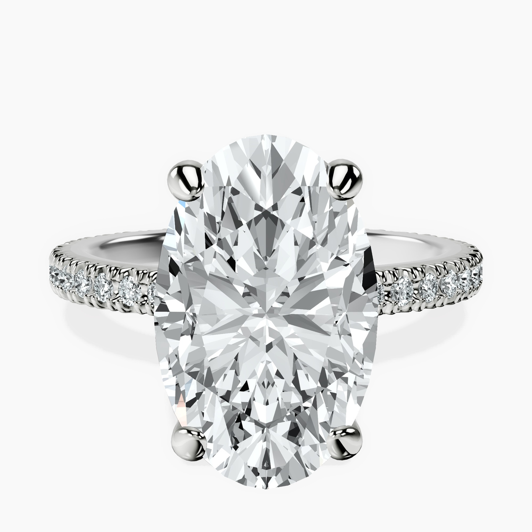 Platinum Claire Full Eternity Lab Diamond Ring front image