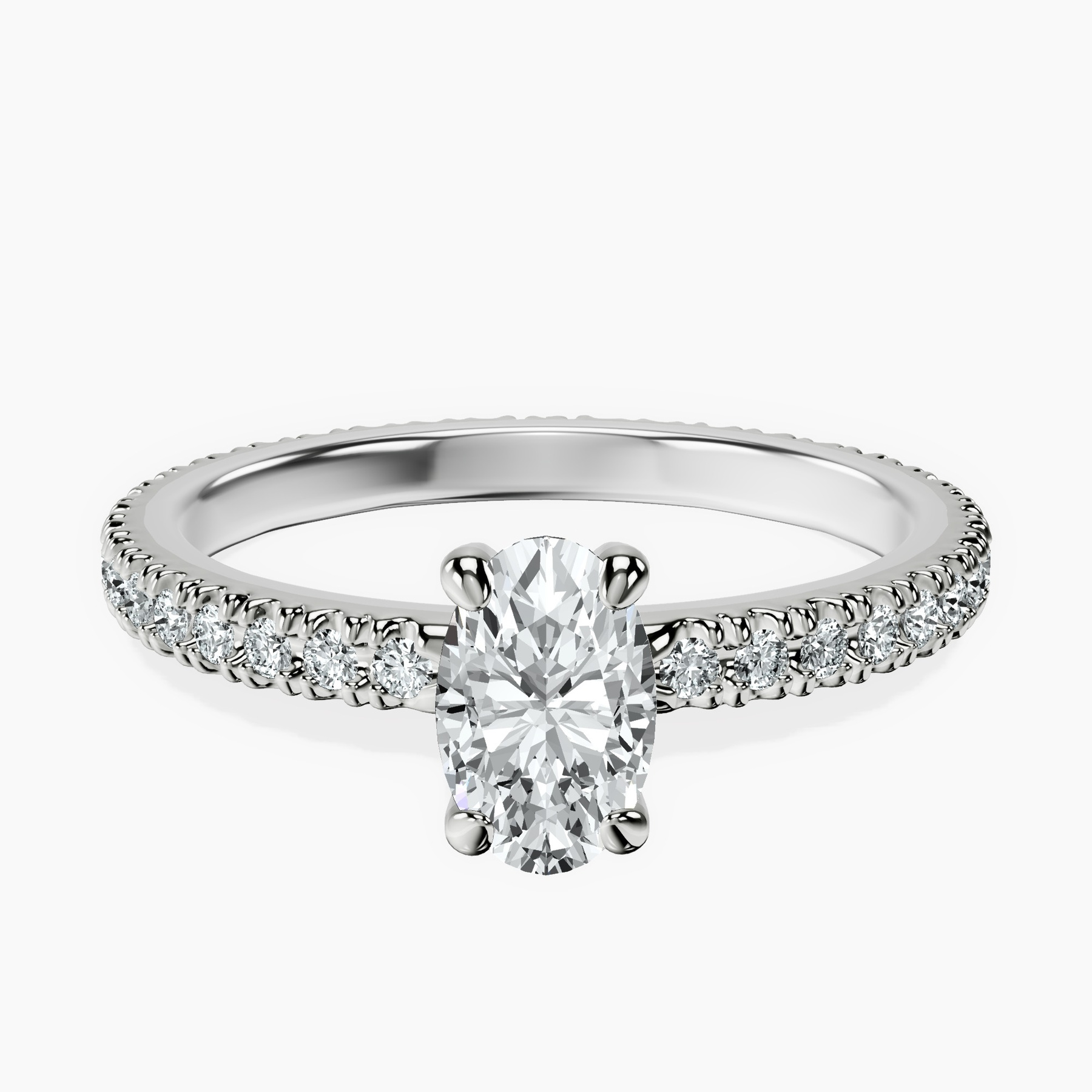 14kt White Gold Claire Full Eternity Lab Diamond Ring front image