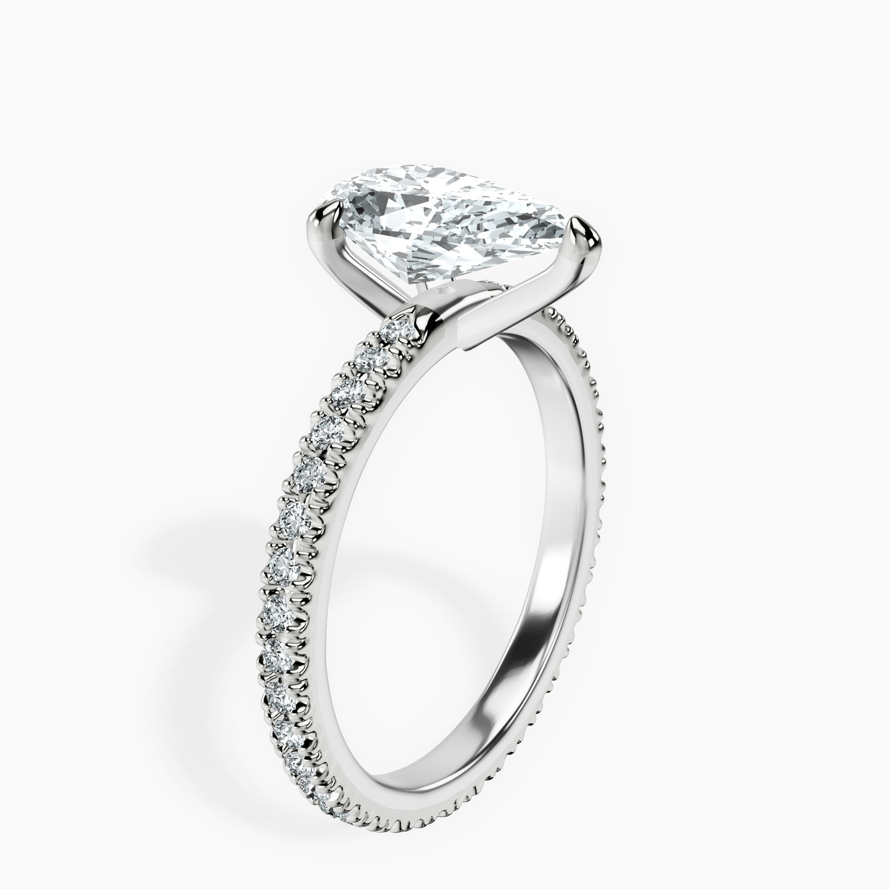 10kt White Gold Claire Full Eternity Lab Diamond Ring standing product image one