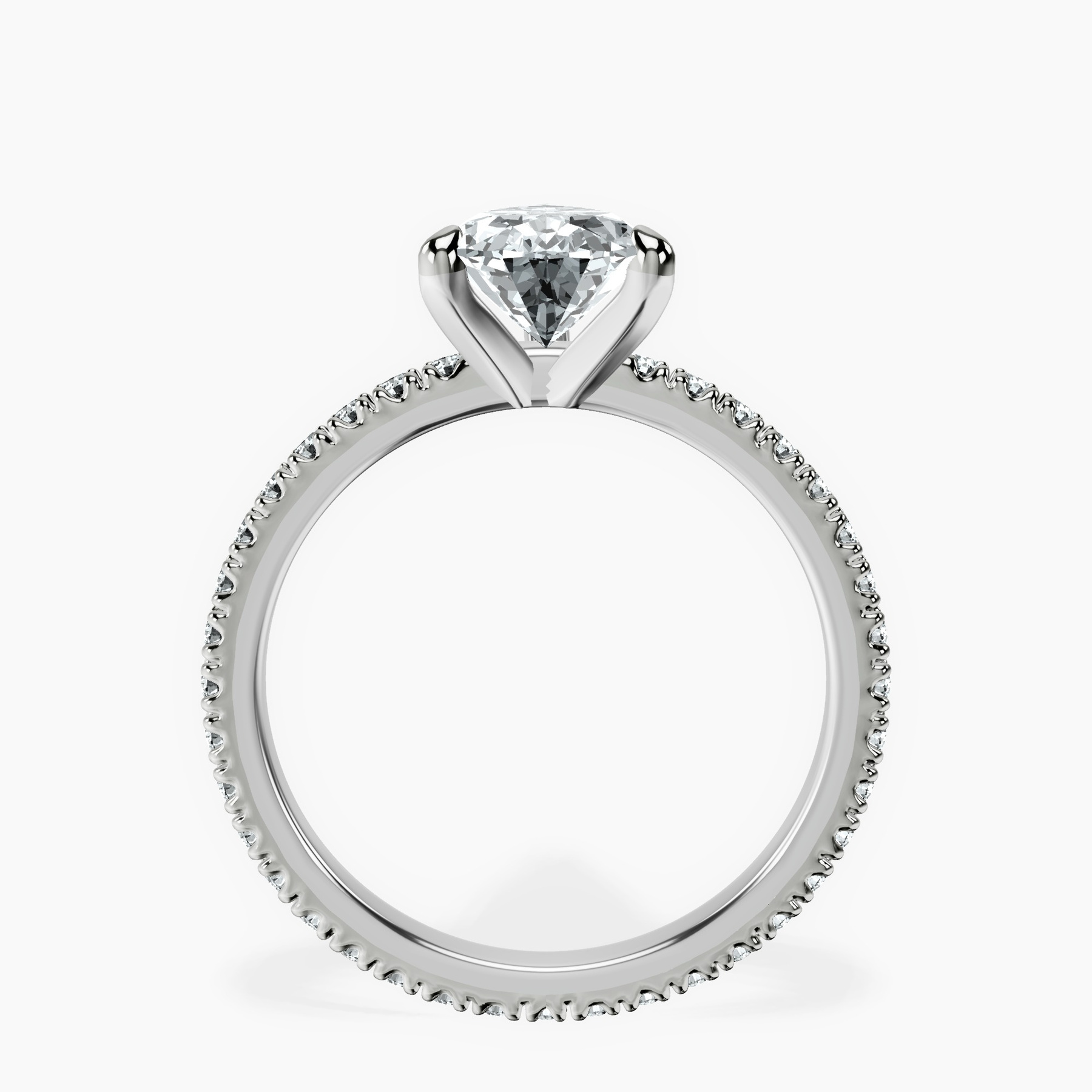 10kt White Gold Claire Full Eternity Lab Diamond Ring side right image one