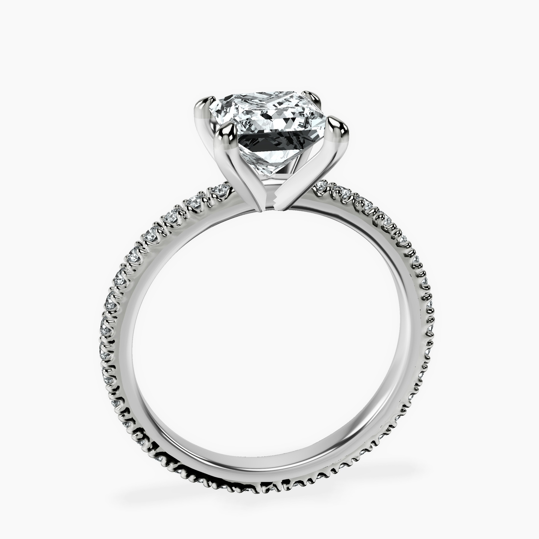 10kt White Gold Claire Full Eternity Lab Diamond Ring side right image one