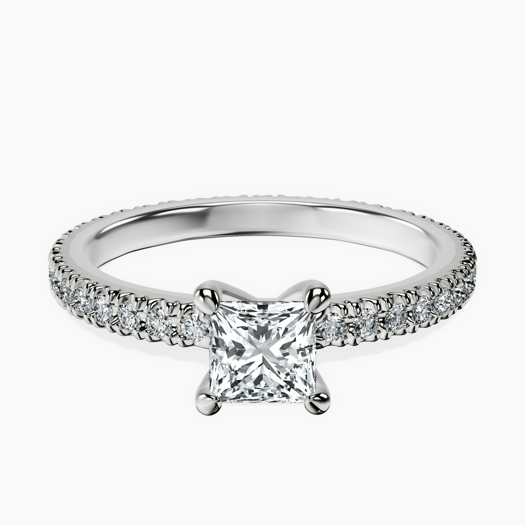 10kt White Gold Claire Full Eternity Lab Diamond Ring front image