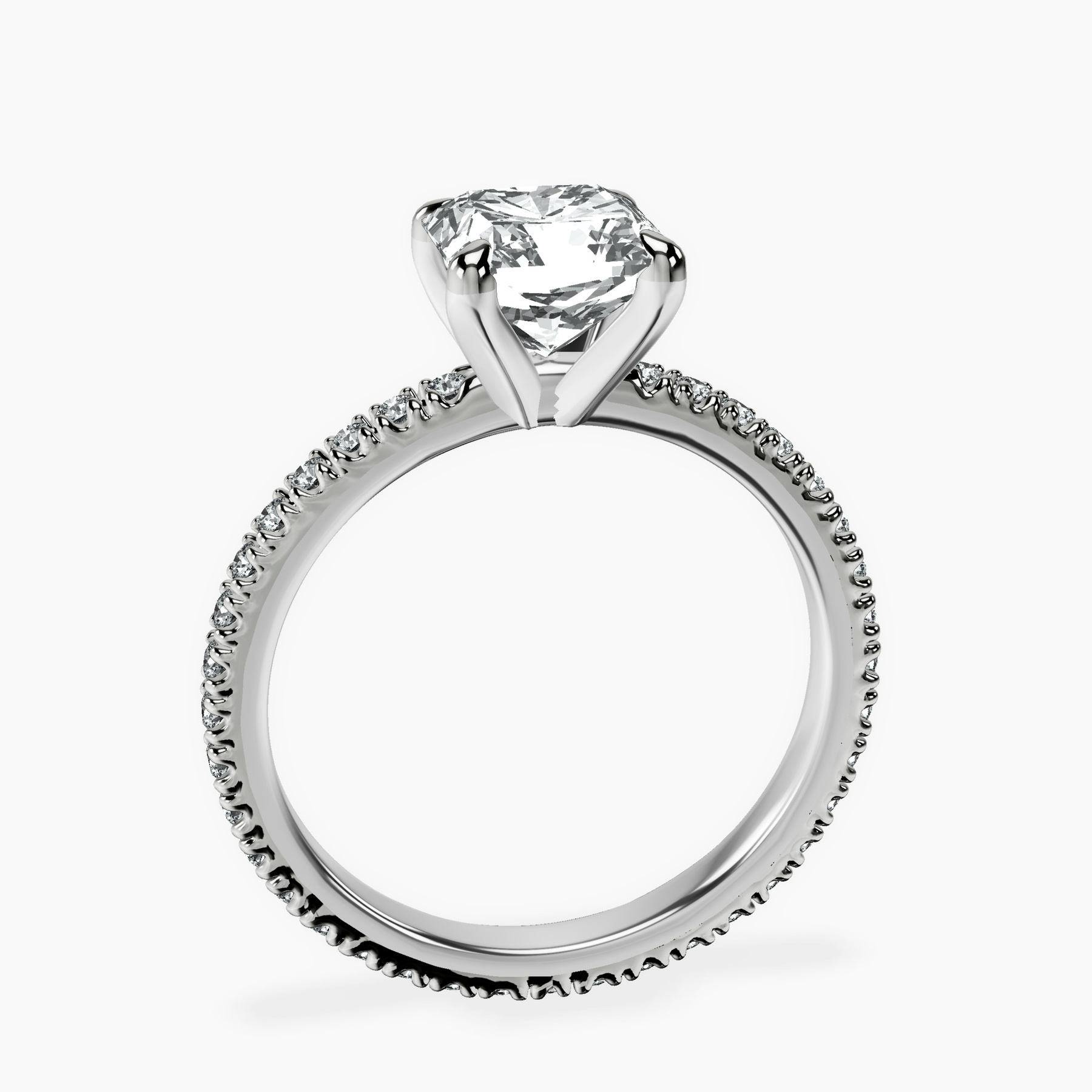 10kt White Gold Claire Full Eternity Lab Diamond Ring side right image one