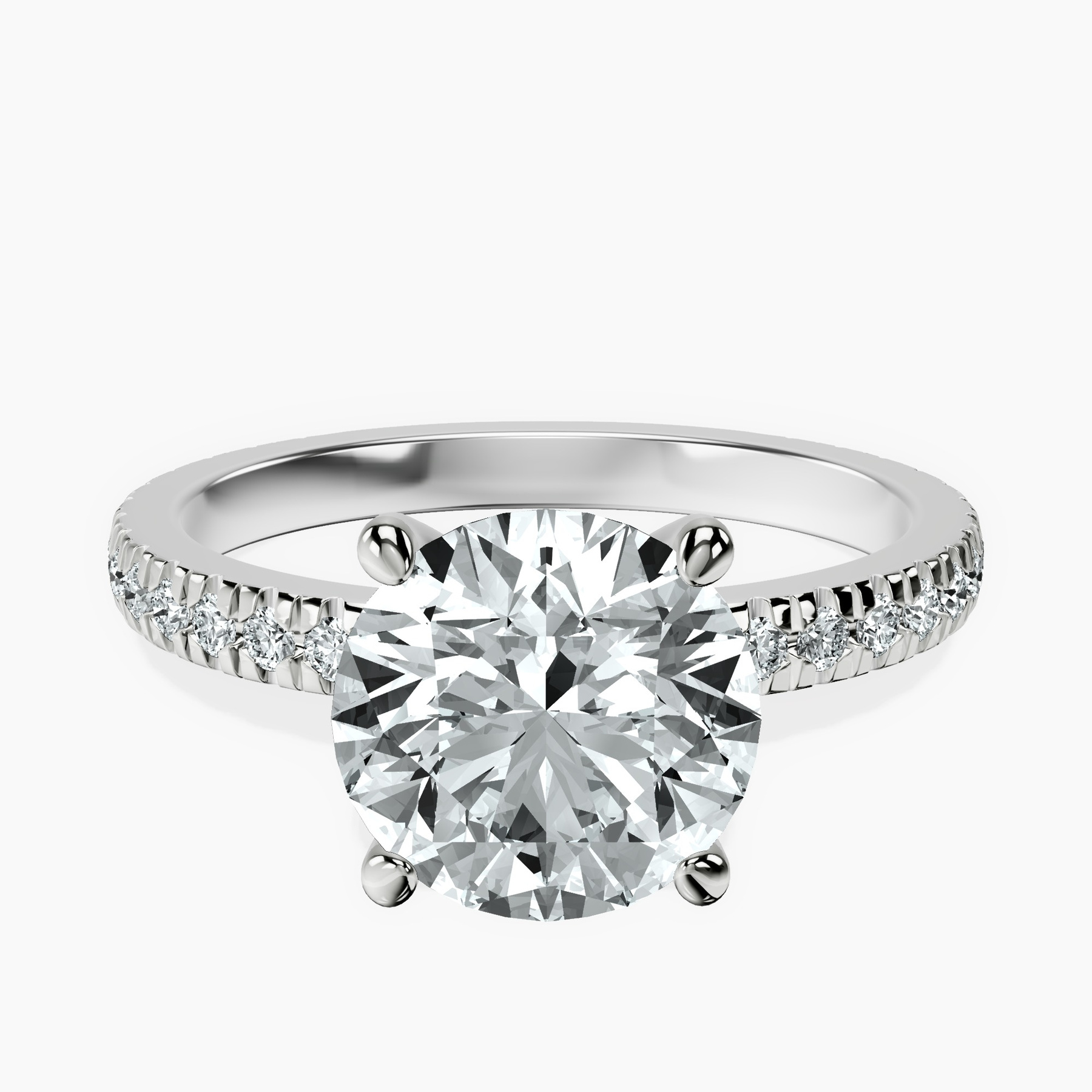 2.82 ct. round Emily Eternity Ring in 10kt white gold rtr top