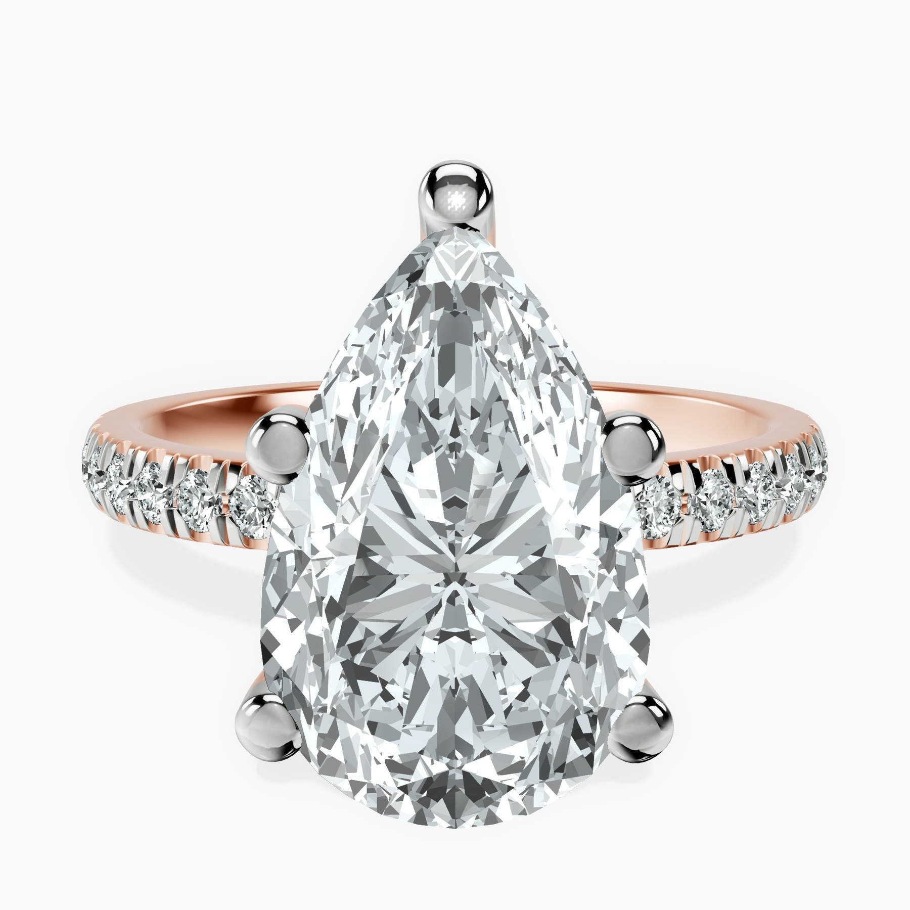 14kt Rose Gold Venetia Half Eternity Lab Diamond Ring front image
