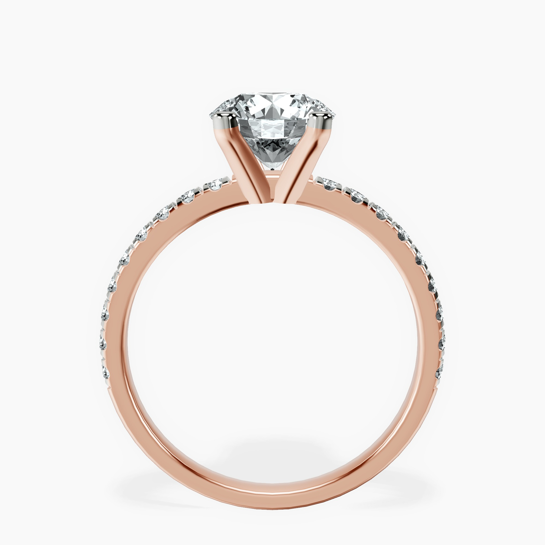 10kt Rose Gold Venetia Half Eternity Lab Diamond Ring side right image one