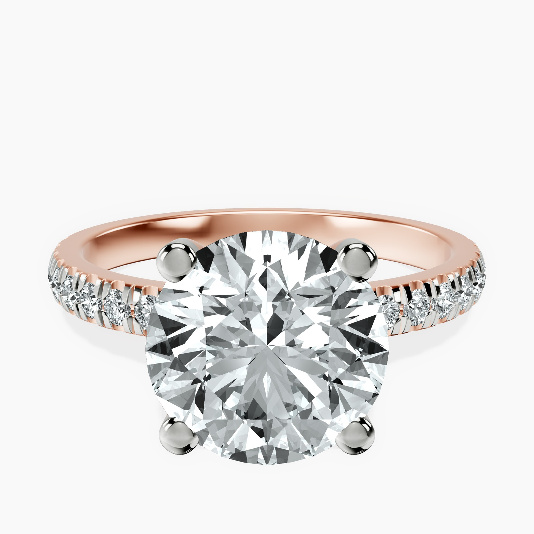 18kt Rose Gold Venetia Half Eternity Lab Diamond Ring front image