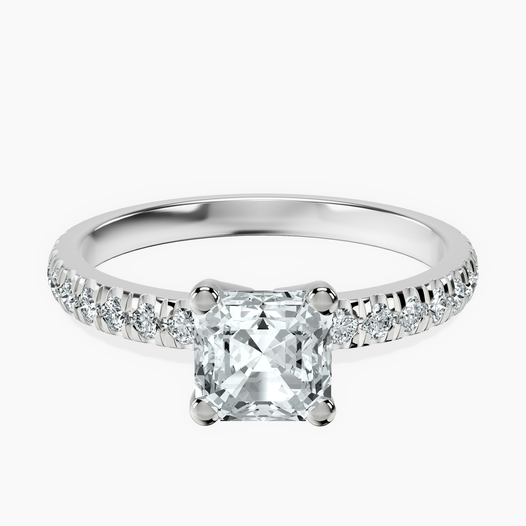 Platinum Venetia Half Eternity Lab Diamond Ring front image