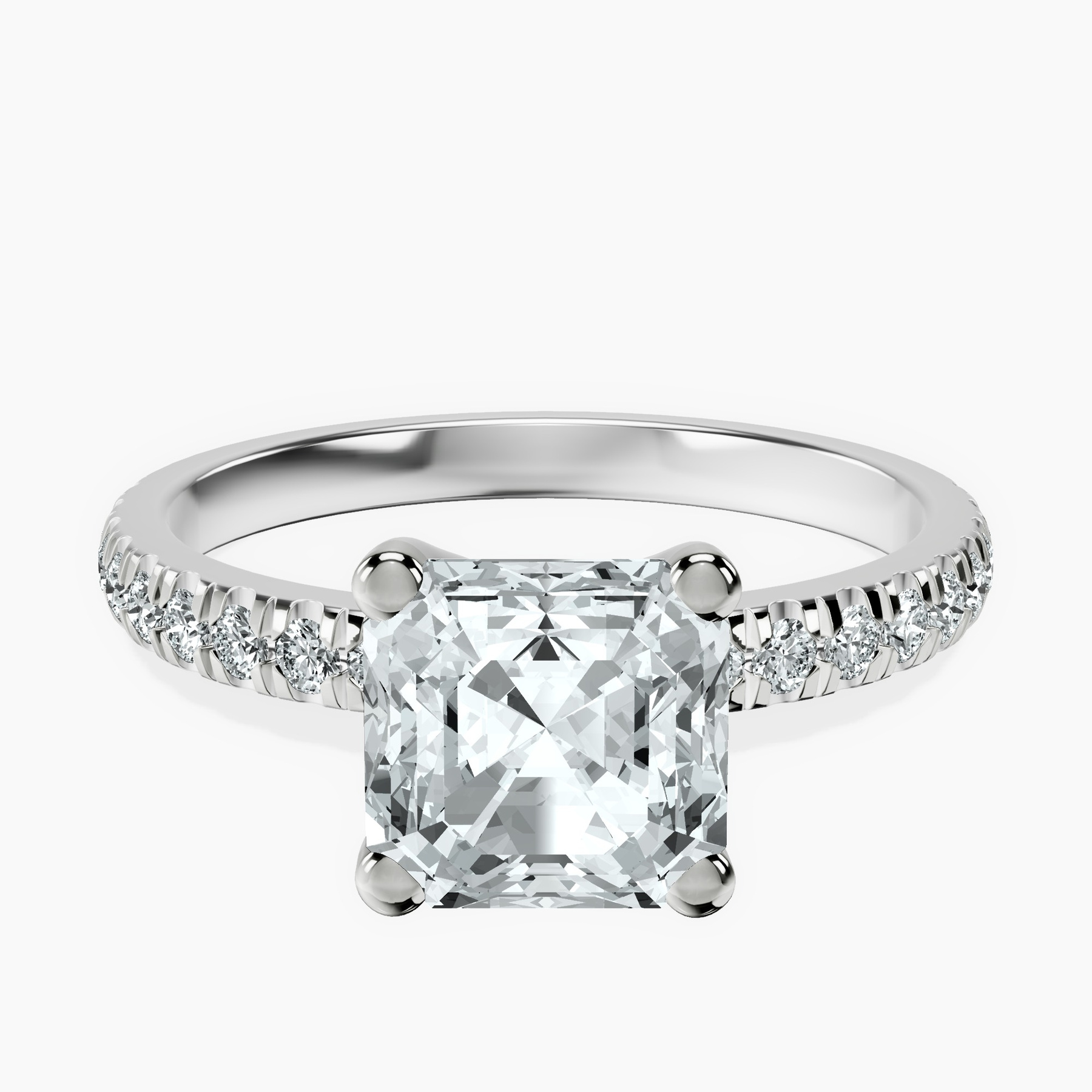 14kt White Gold Venetia Half Eternity Lab Diamond Ring front image