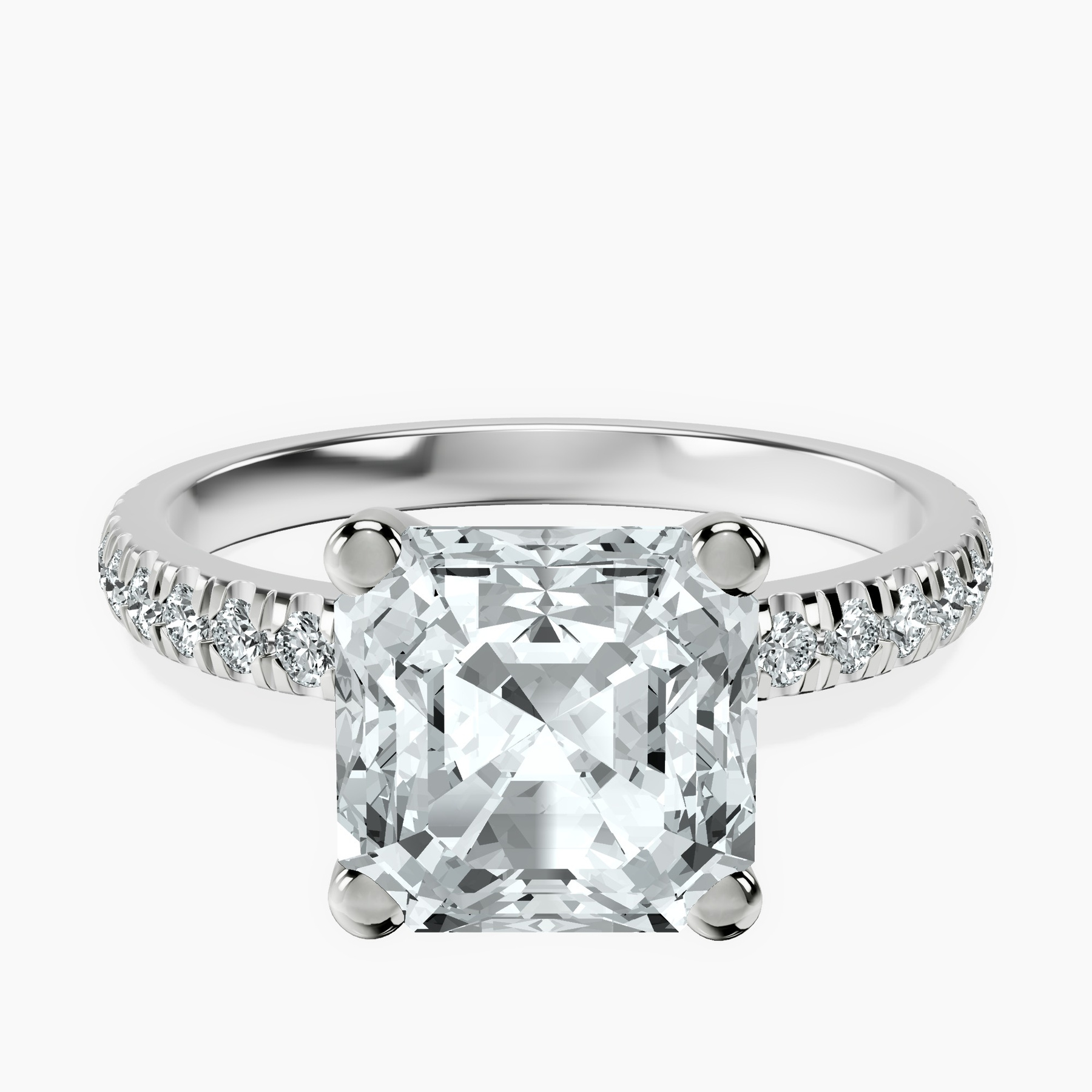 10kt White Gold Venetia Half Eternity Lab Diamond Ring front image