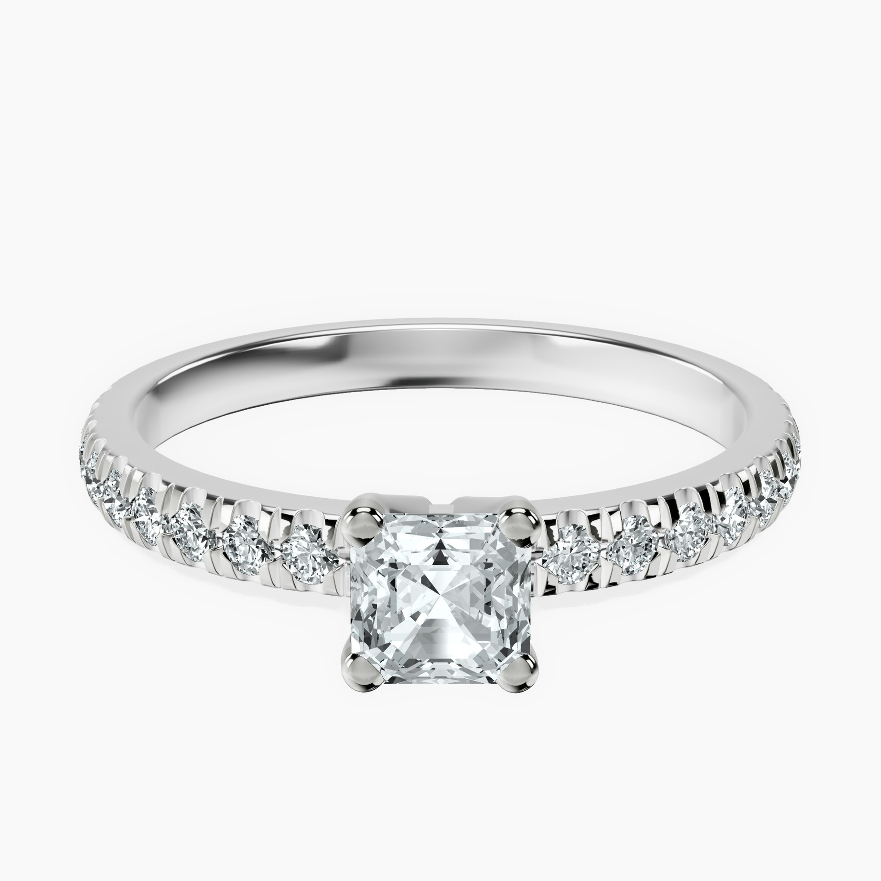 Platinum Venetia Half Eternity Lab Diamond Ring front image