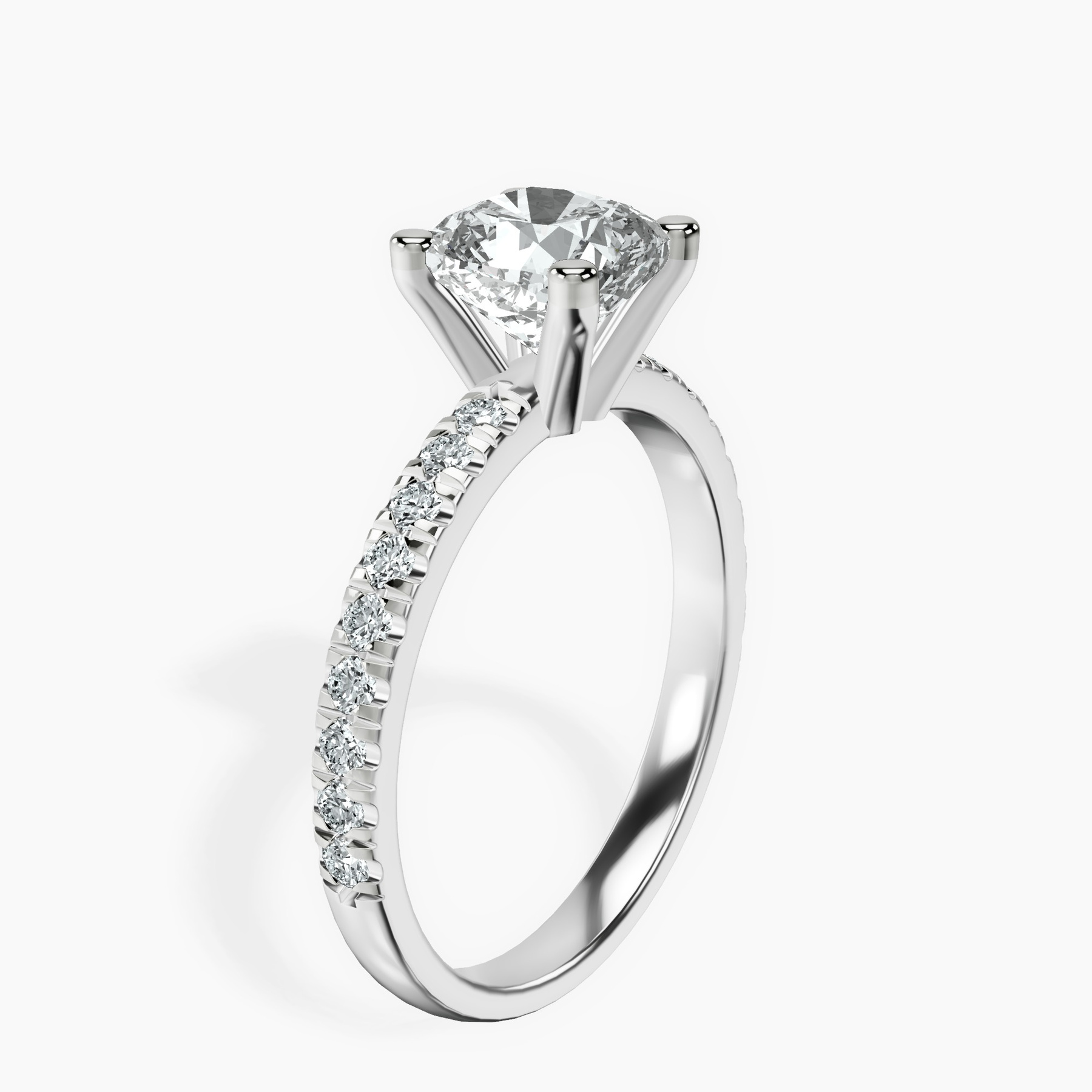 Platinum Venetia Half Eternity Lab Diamond Ring standing product image one