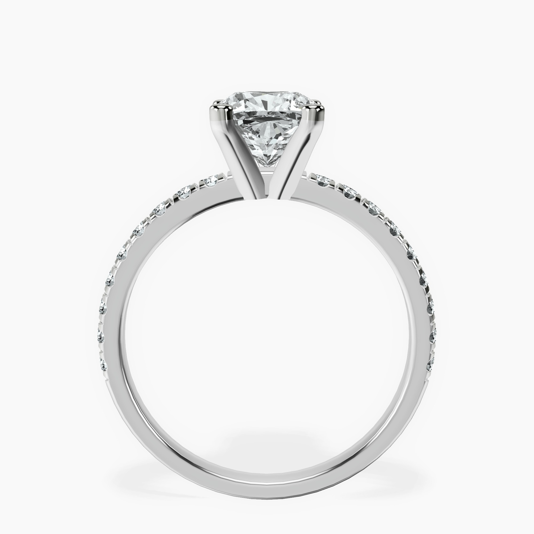 Platinum Venetia Half Eternity Lab Diamond Ring side right image one