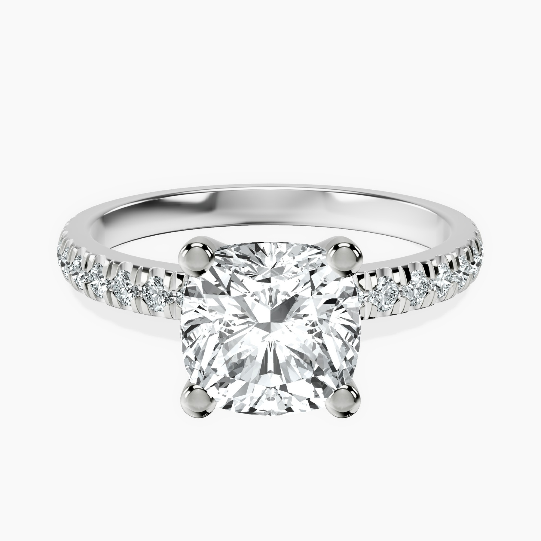 14kt White Gold Venetia Half Eternity Lab Diamond Ring front image