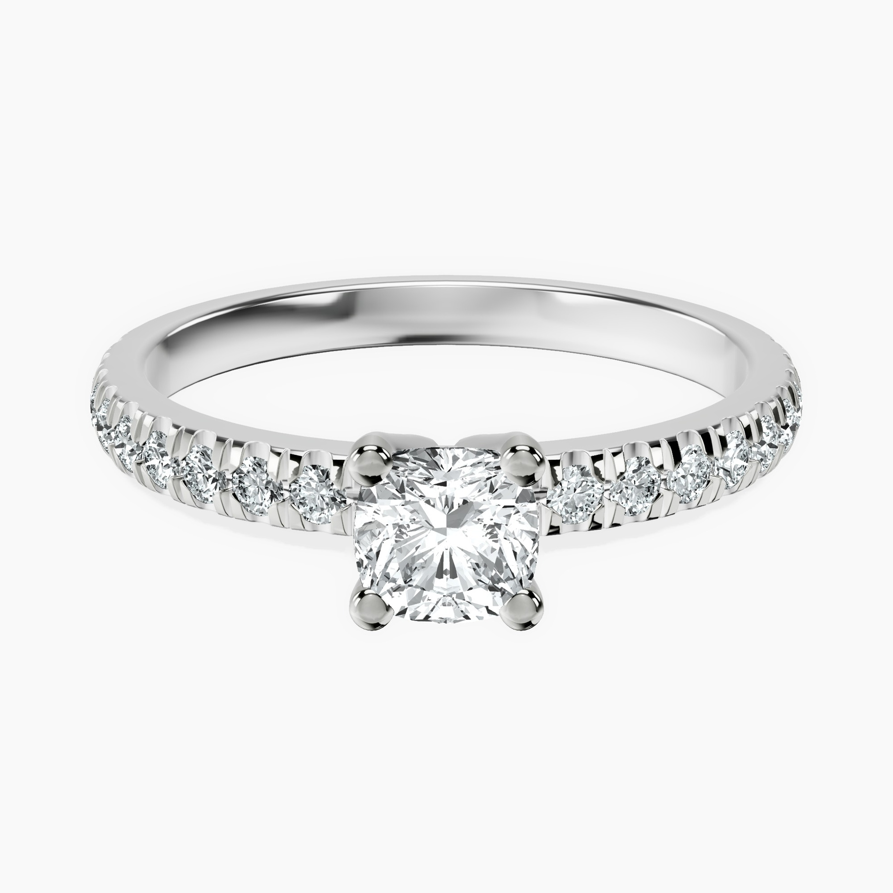 10kt White Gold Venetia Half Eternity Lab Diamond Ring front image